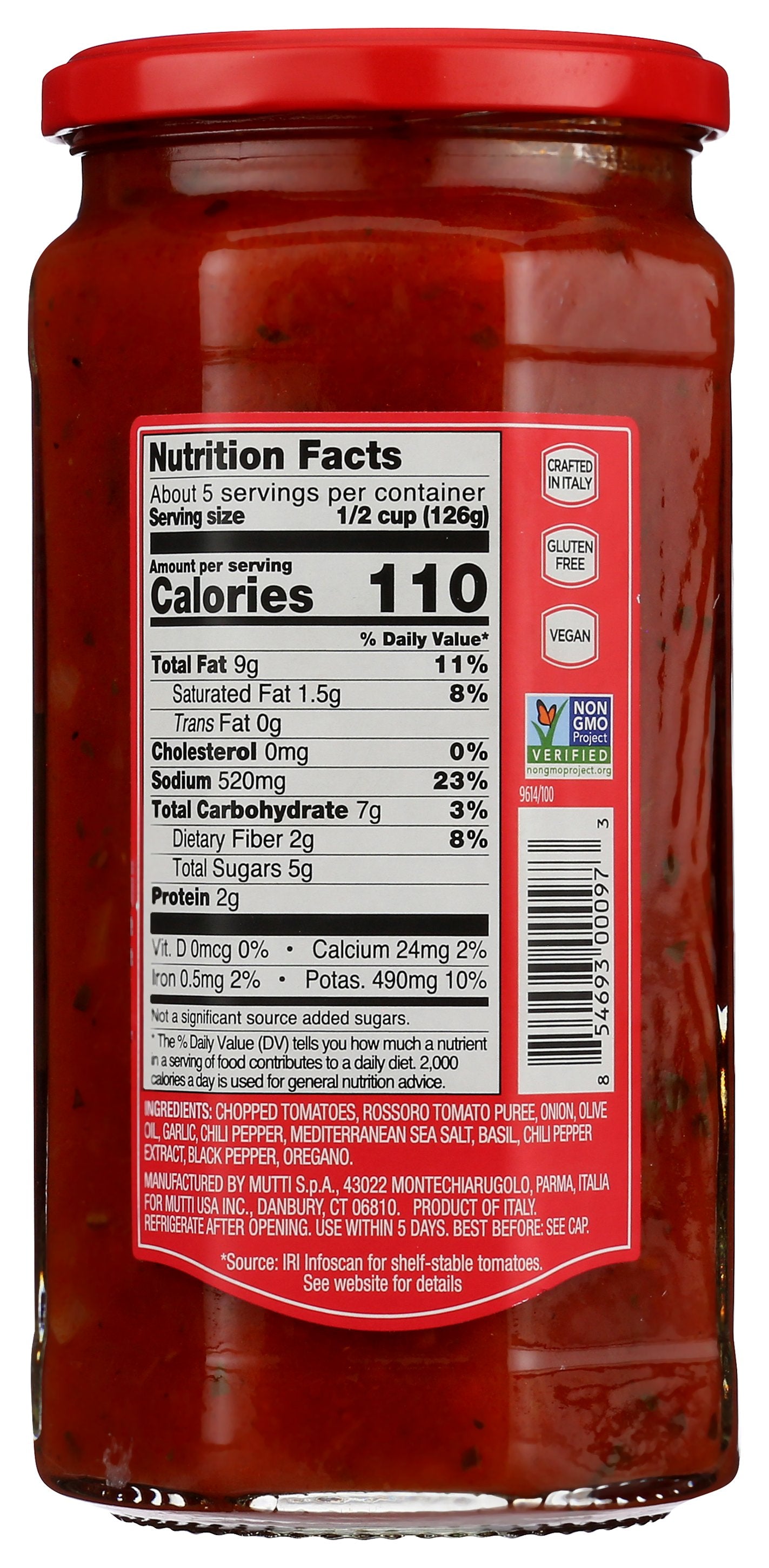 MUTTI SAUCE PASTA ARRABIATA - Case of 6