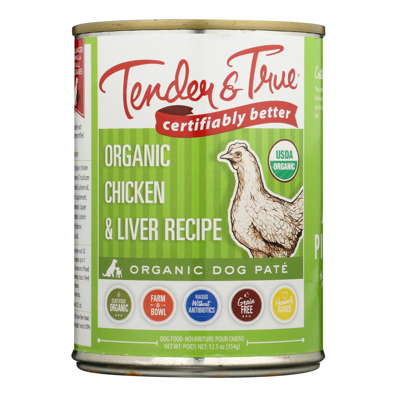 Tender & True Dog Food Chicken And Liver - Case Of 12 - 12.5 Oz