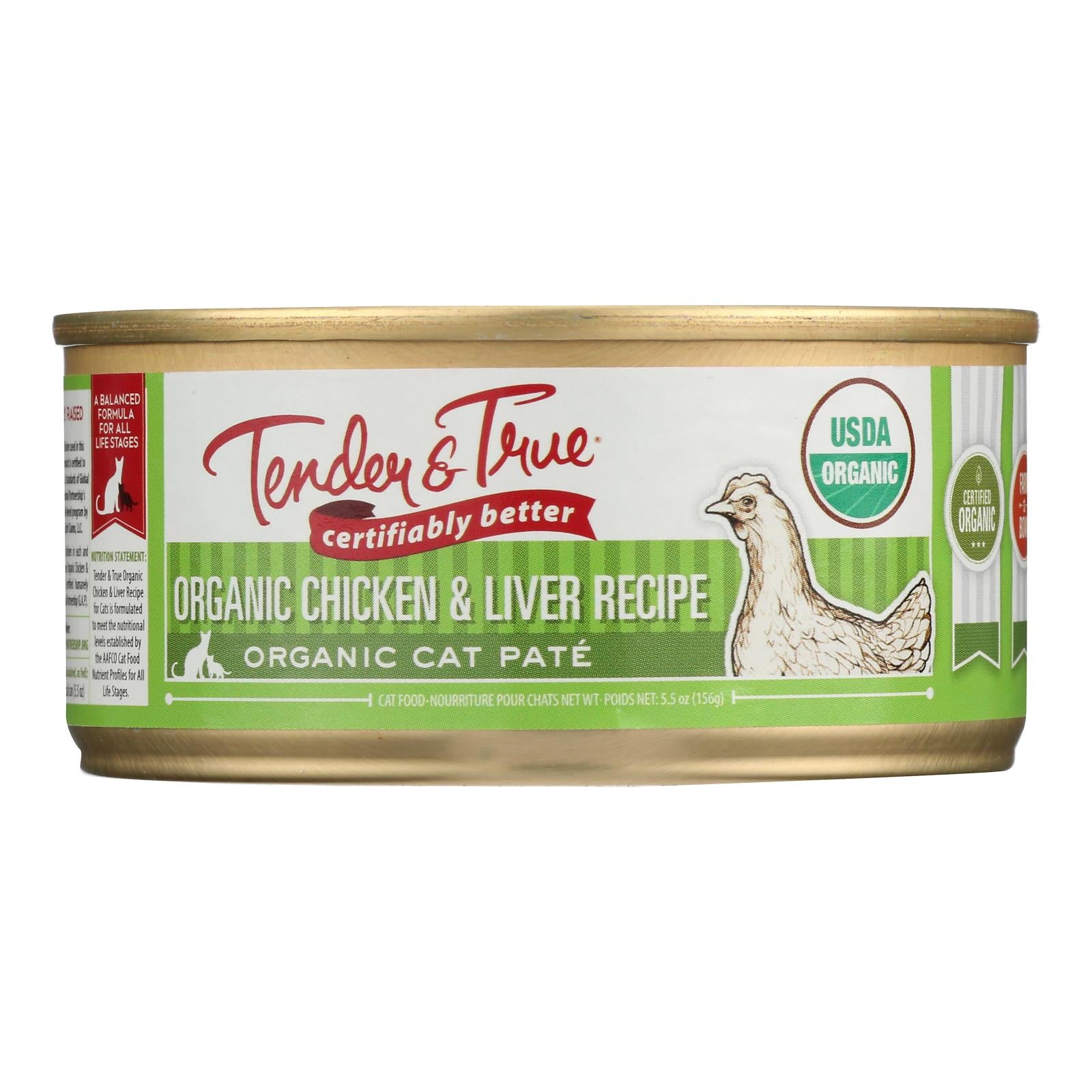 Tender & True Cat Food, Chicken And Liver - Case Of 24 - 5.5 Oz