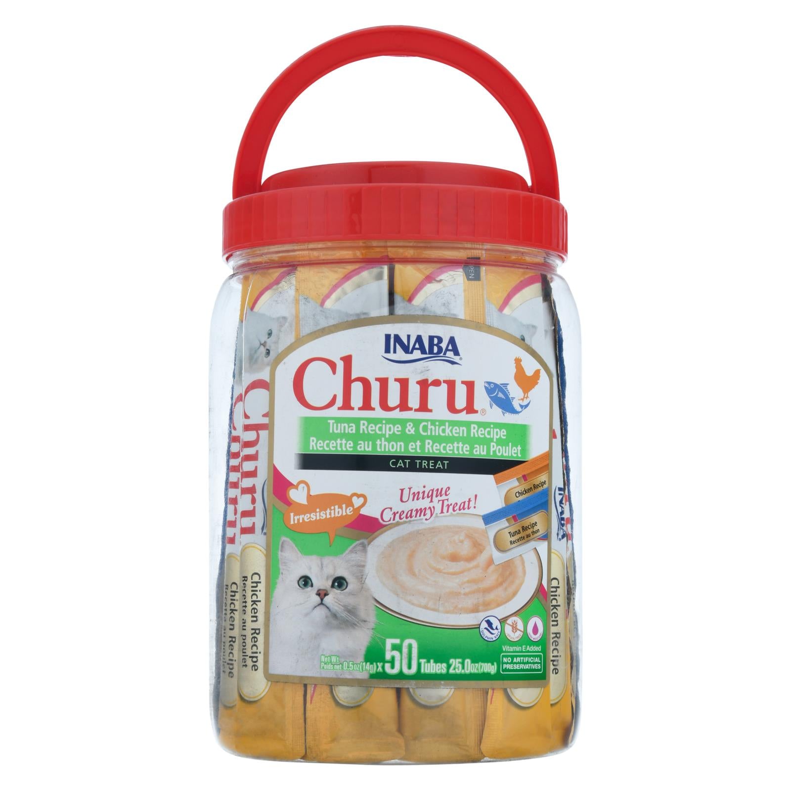 Inaba - Cat Churu Puree Tuna Chk - Case of 6-25 OZ