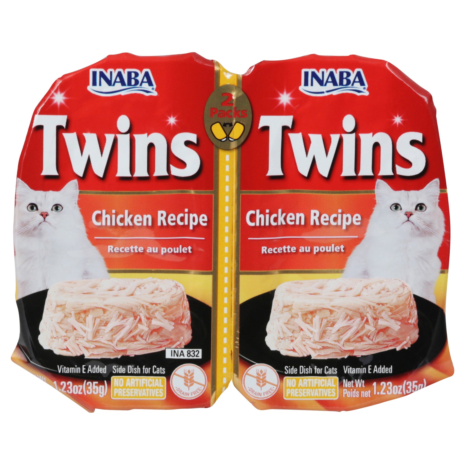 Inaba - Cat Food Chicken Twins - Case of 8-2.46 OZ