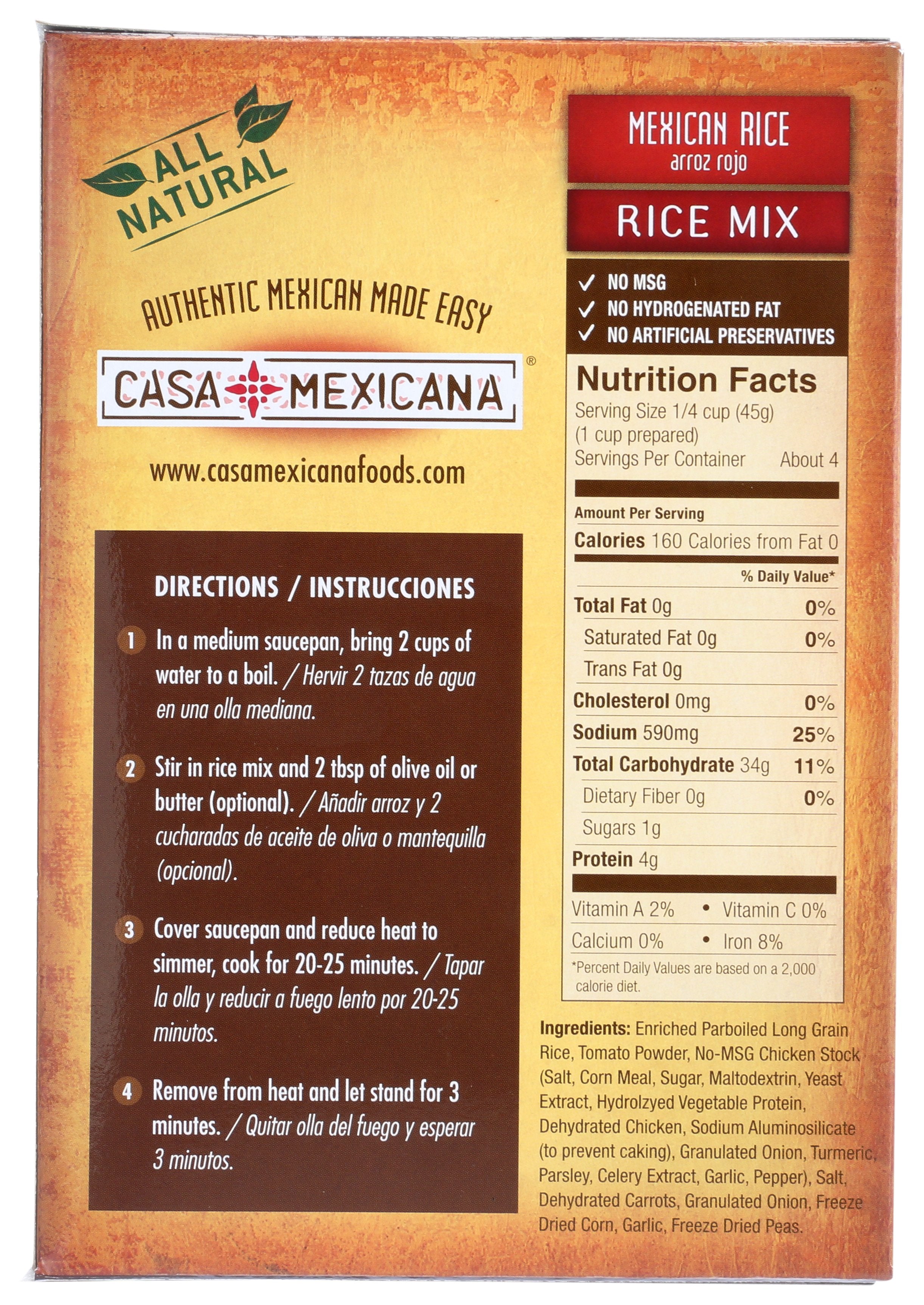 CASA MEXICANA RICE MEXICAN - Case of 12