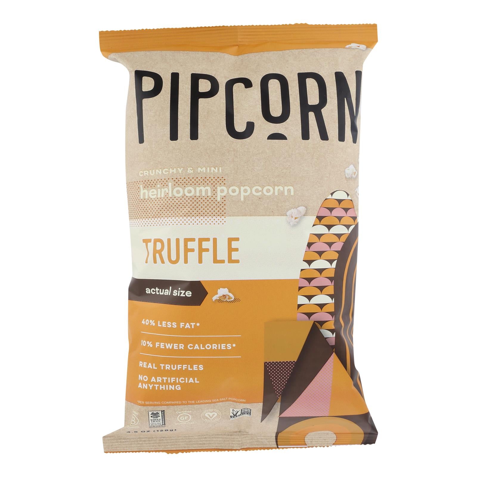 Pipcorn Mini Popcorn - Truffle - Case Of 12 - 4 Oz.