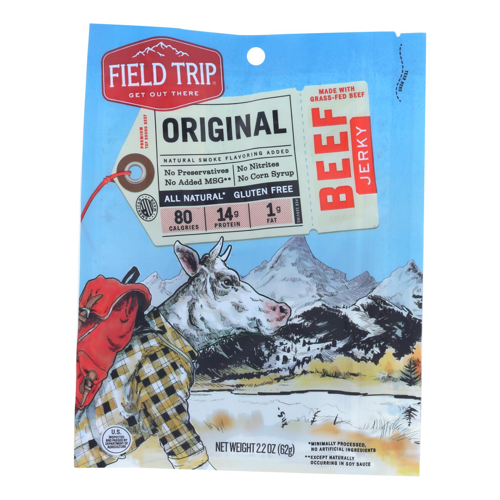 Field Trip Beef Jerky - Gluten Free - Case Of 9 - 2.2 Oz.