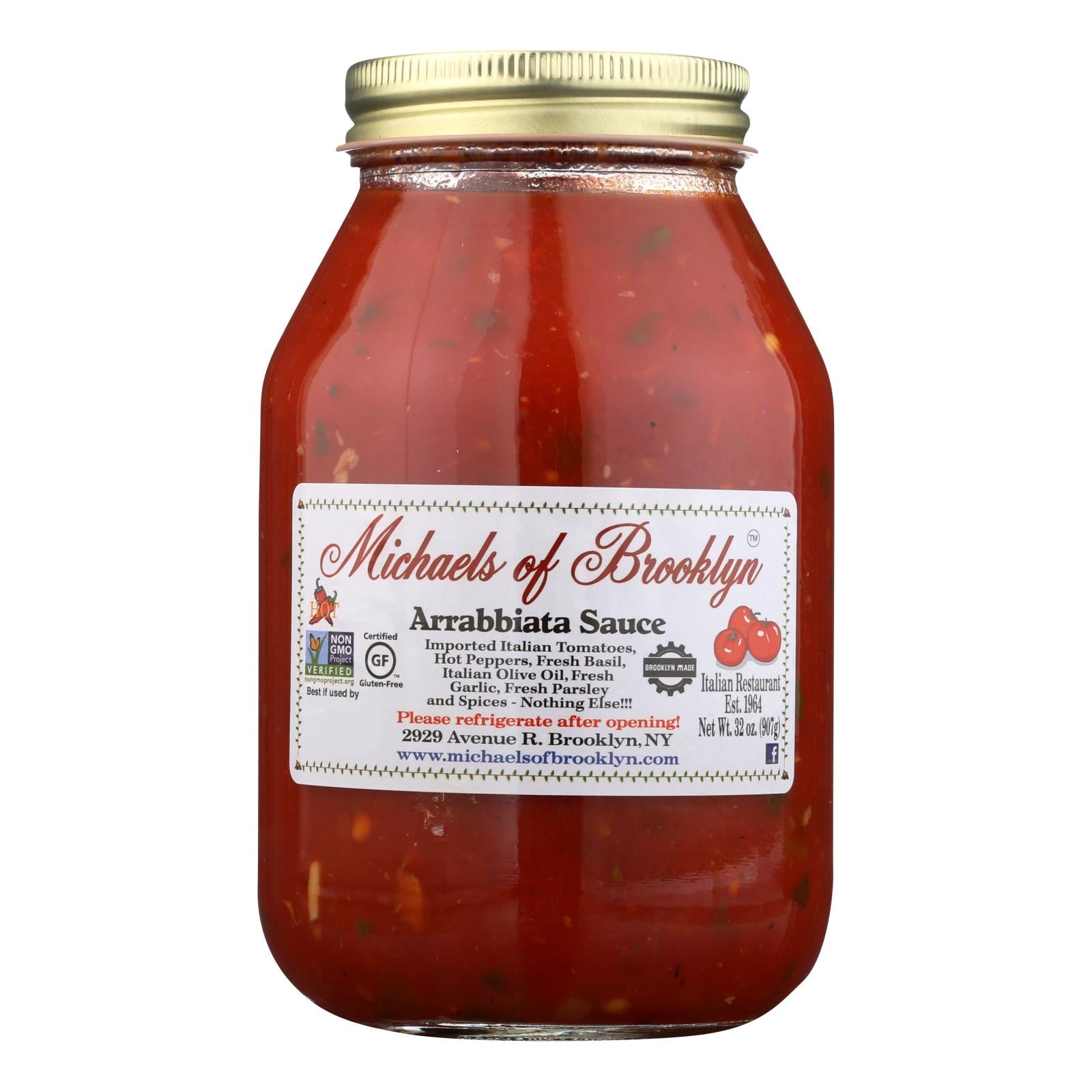 Michaels Of Brooklyn Arrabbiata Sauce  - Case of 6 - 32 OZ