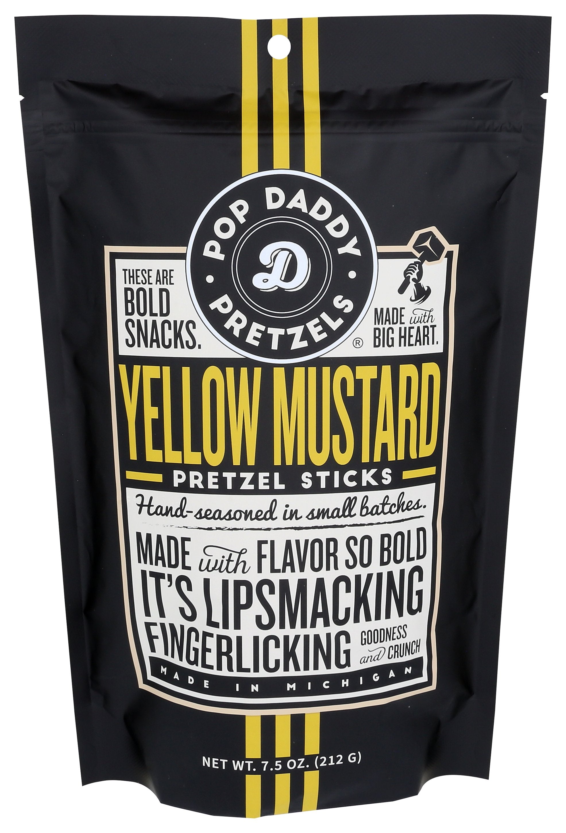 POP DADDY POPCORN & PRETZ PRETZELS YELLOW MUS - Case of 12