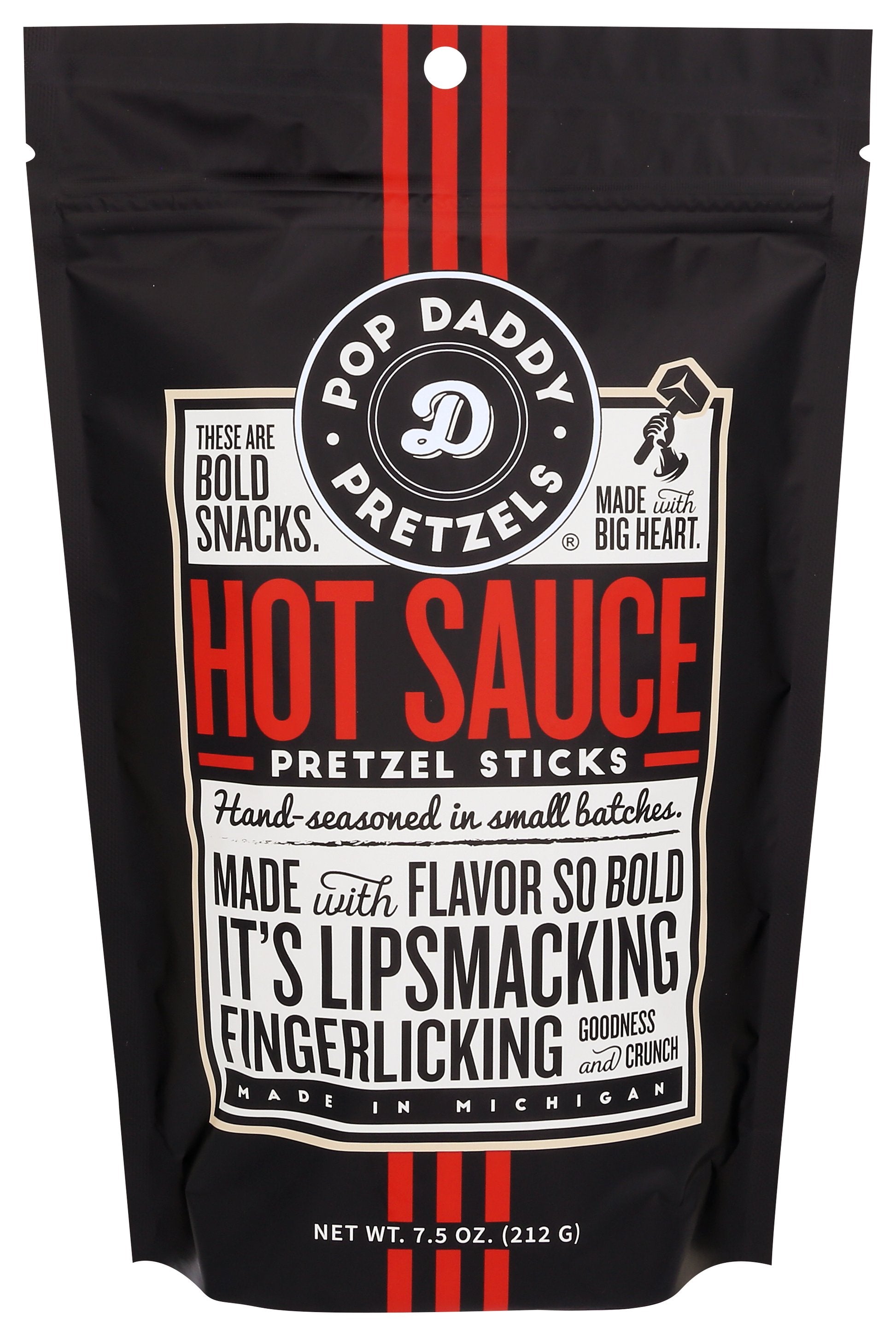 POP DADDY POPCORN & PRETZ PRETZELS HOT SAUCE - Case of 12