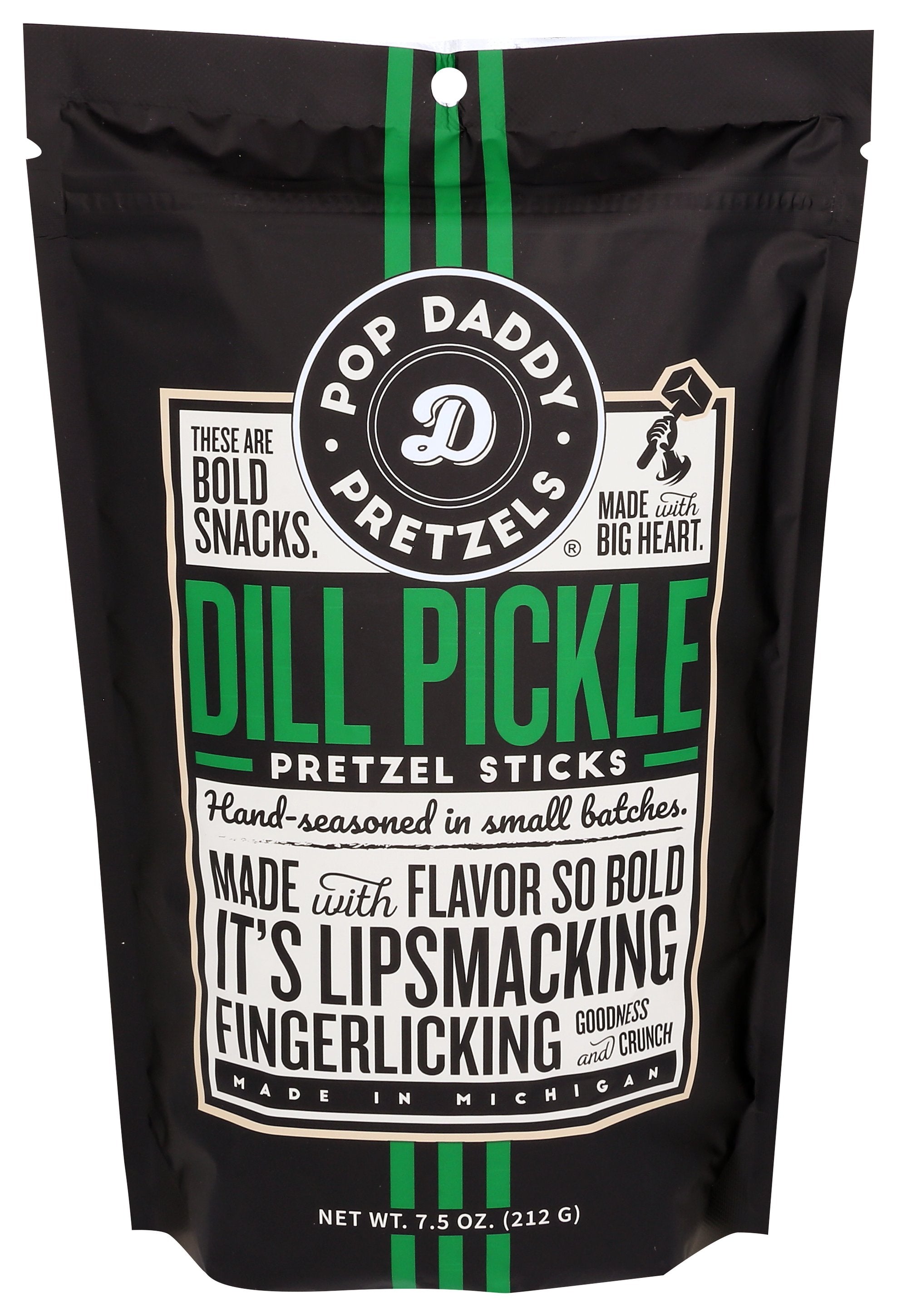 POP DADDY POPCORN & PRETZ PRETZELS PICKLE DIL - Case of 12