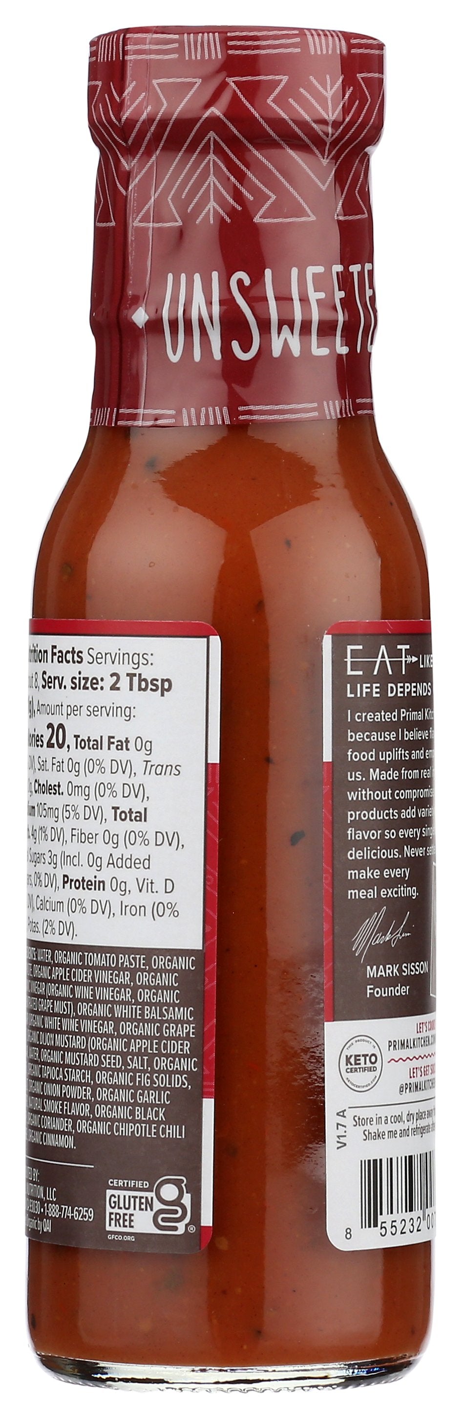 PRIMAL KITCHEN SAUCE BBQ CLASSIC ORG - Case of 6
