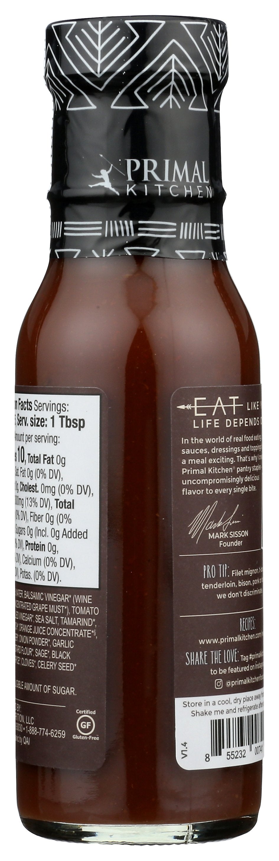 PRIMAL KITCHEN SAUCE STEAK ORG SF - Case of 6