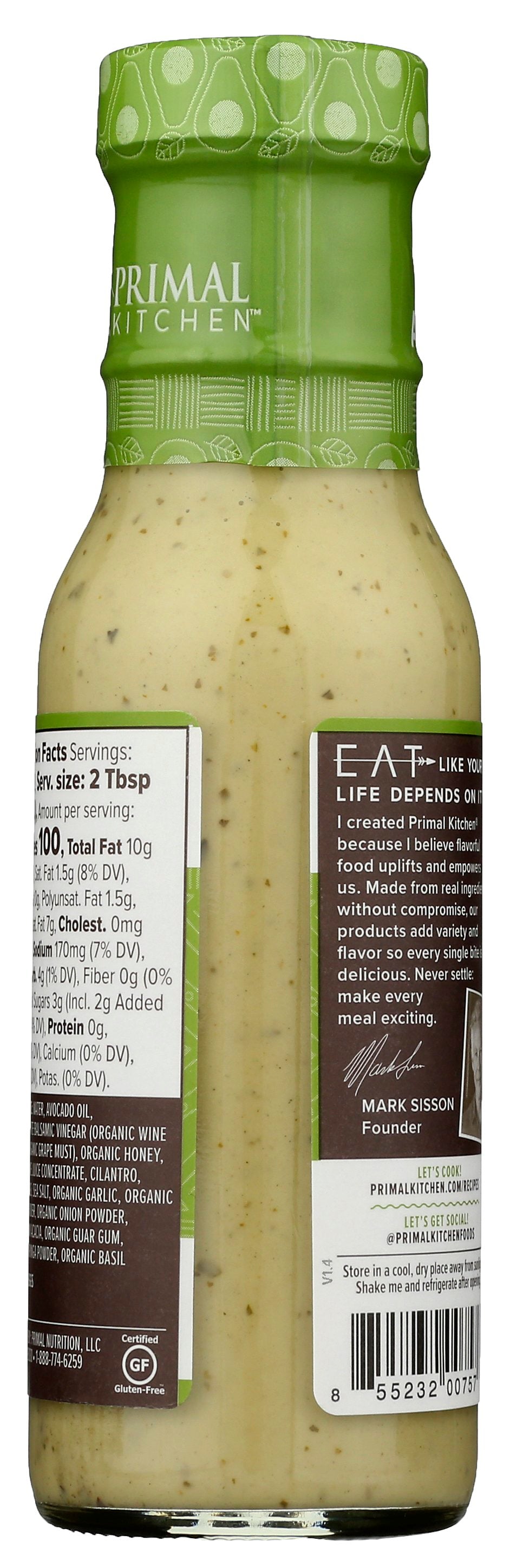 PRIMAL KITCHEN DRESSING CLNTRO LIME AVCD - Case of 6