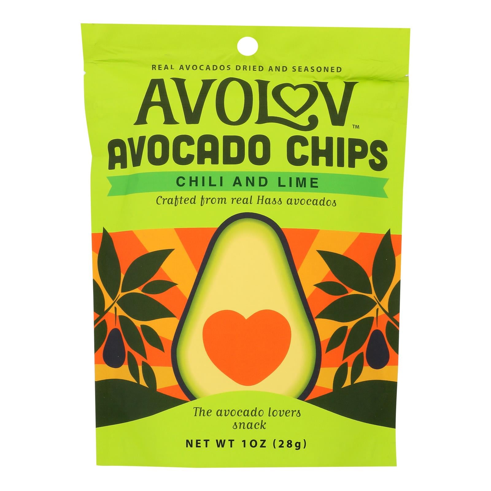 Branchout - Chips Avocado Chili Lime - Case of 8-1.3 Ounces