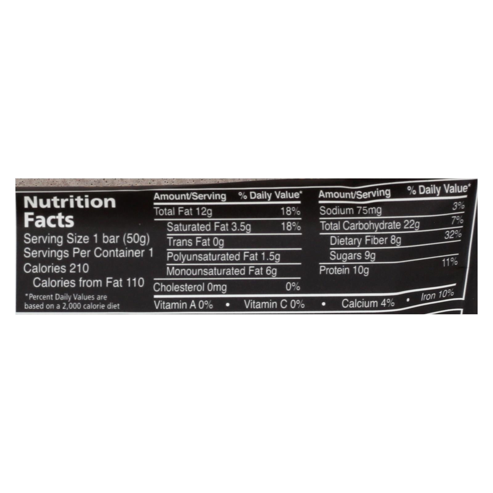 Zing Bars - Nutrition Bar - Dark Chocolate Hazelnut - 1.76 oz Bars - Case of 12