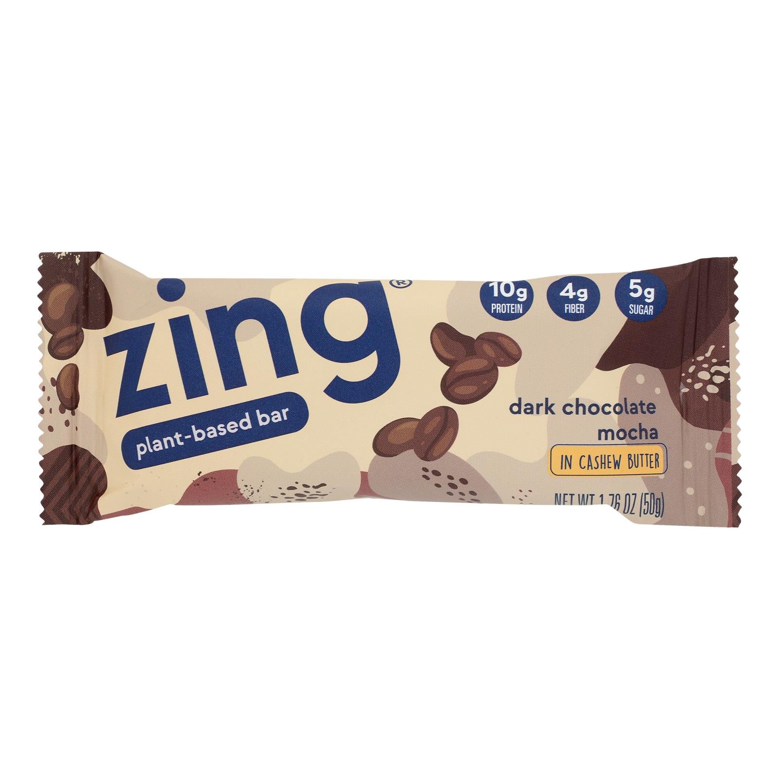 Zing Bar - Bar Dark Chocolate Mocha - Case of 12 - 1.76 ounces