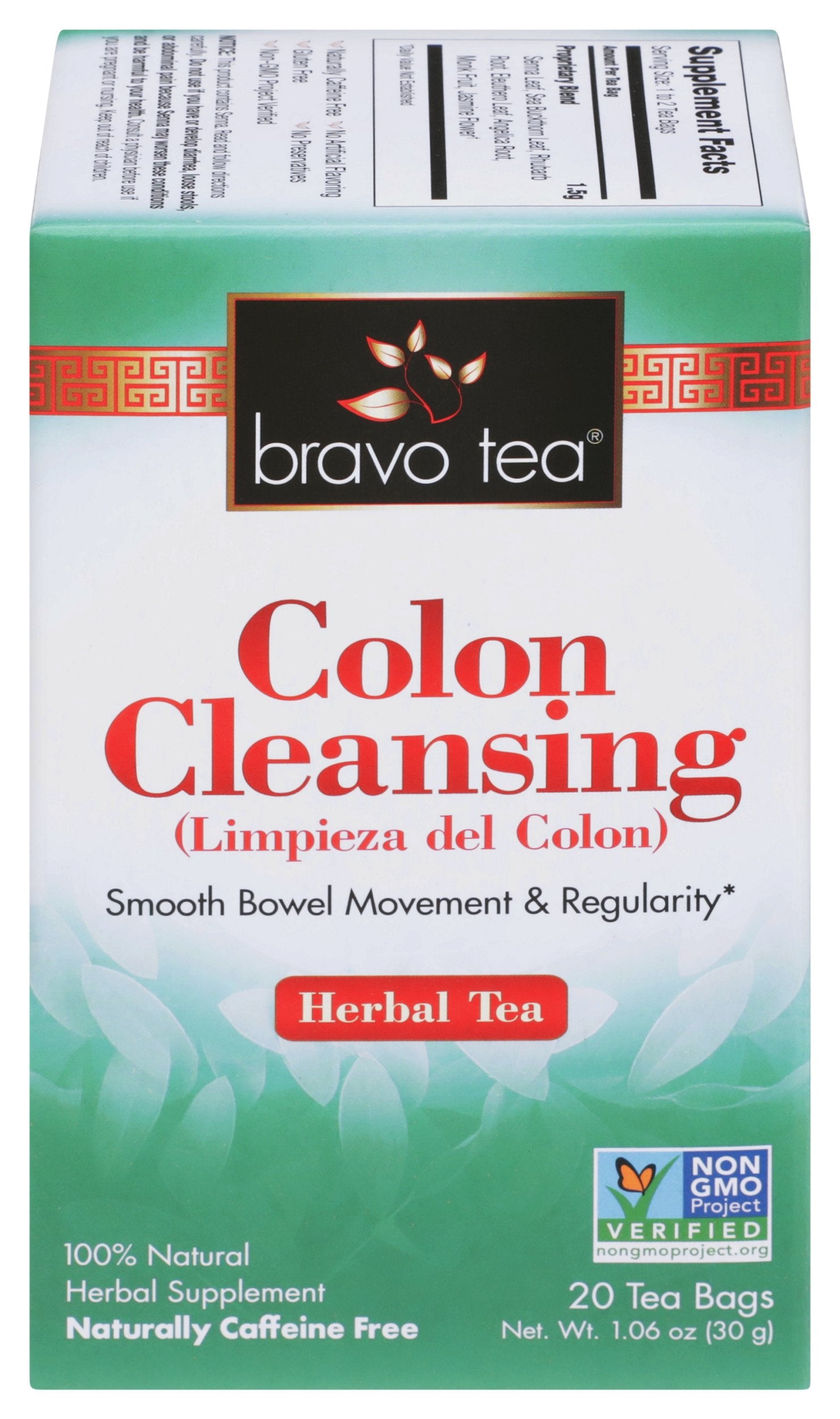 BRAVO TEAS TEA COLON CLEANSING - Case of 6