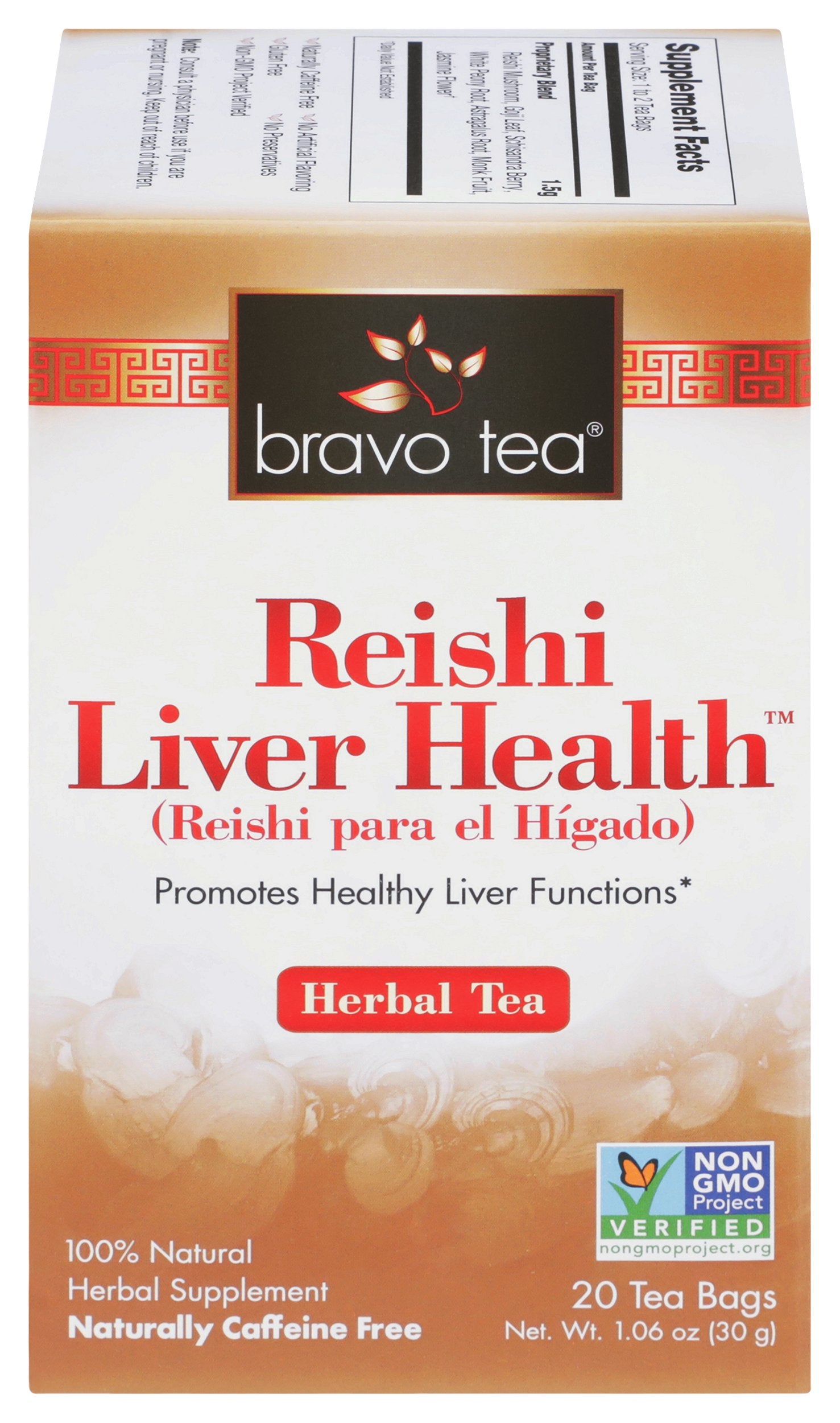 BRAVO TEAS TEA REISHI LIVER HEALTH - Case of 6
