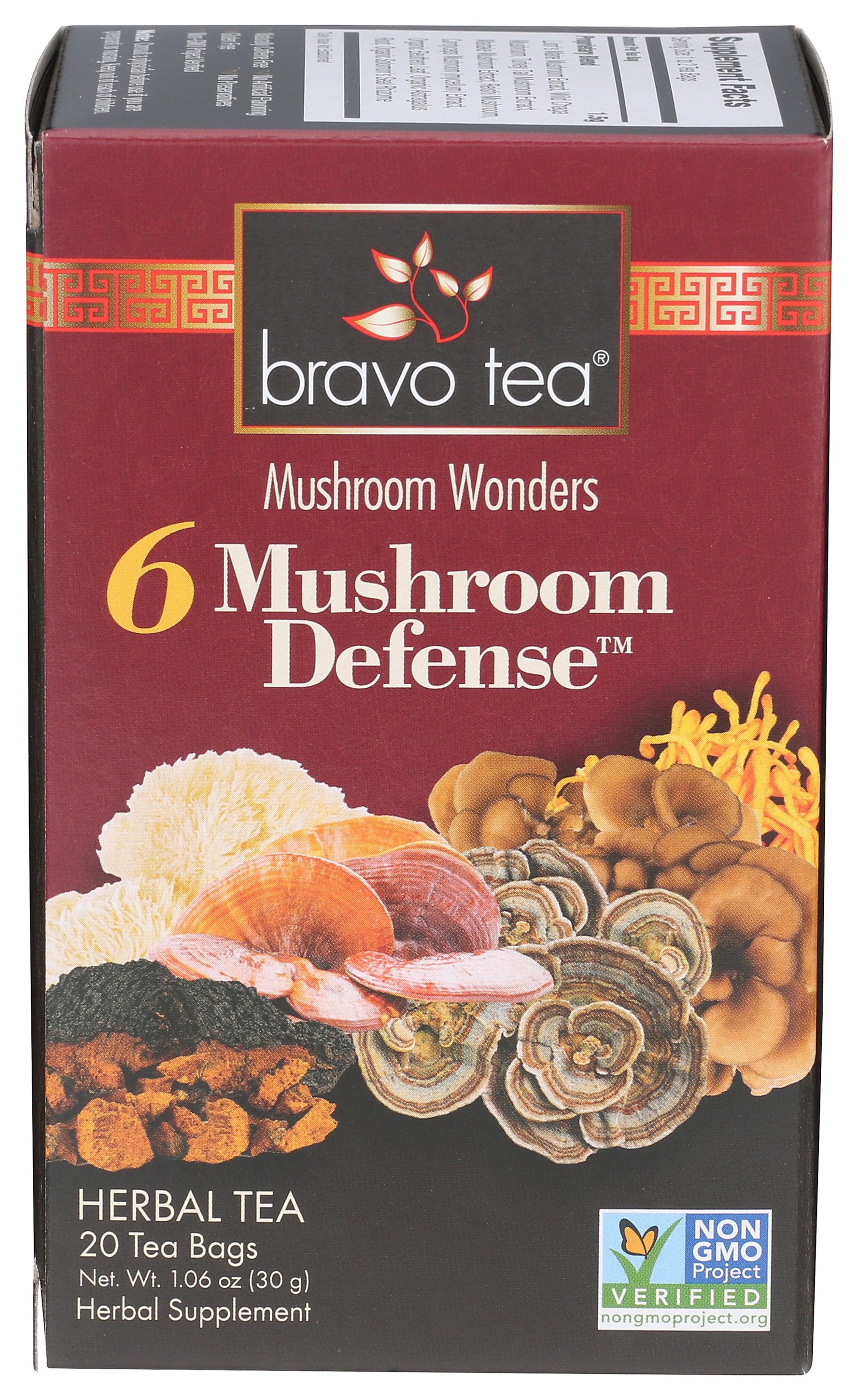 BRAVO TEAS TEA  6MUSHROOM DFNS 20PC