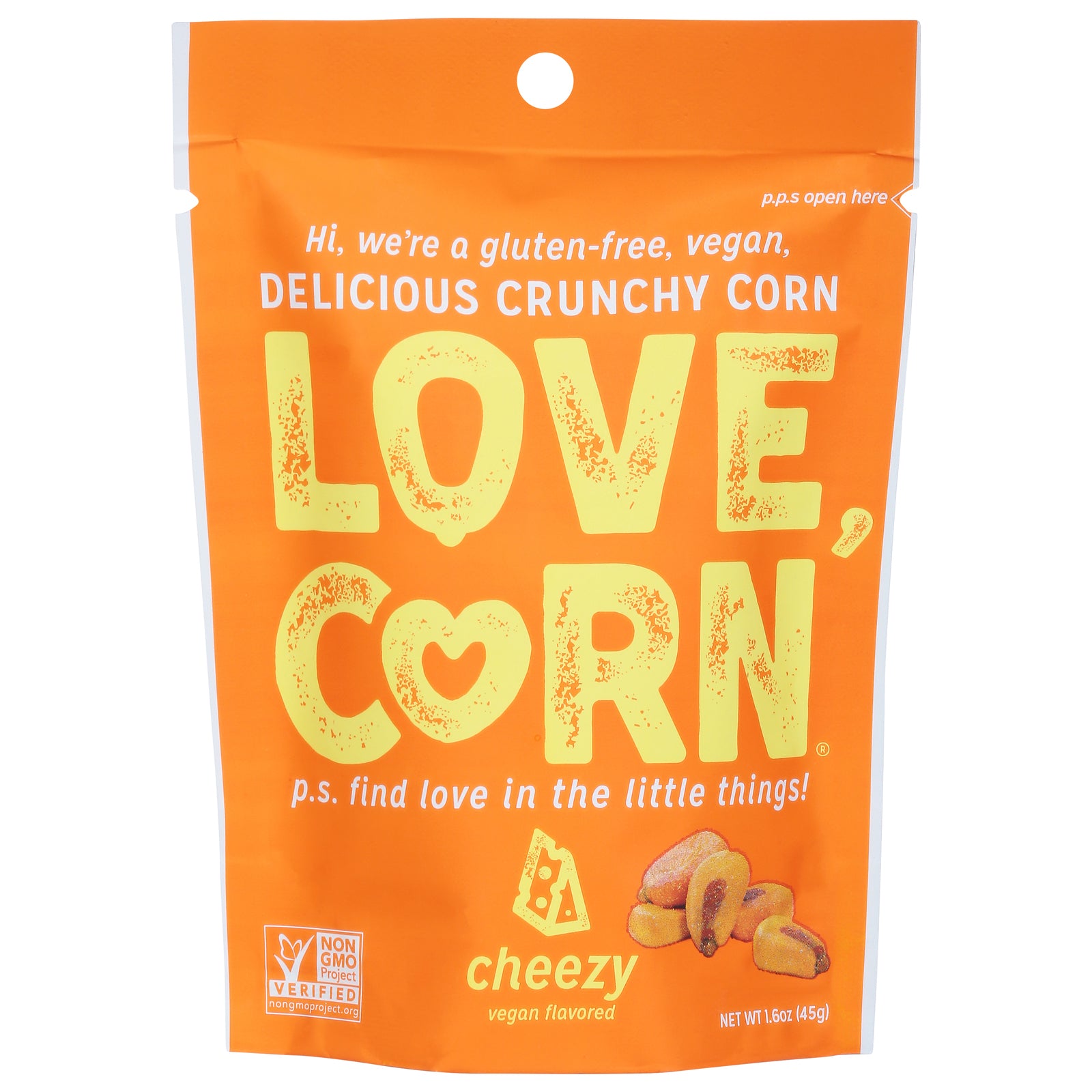 Love Corn - Roasted Corn Cheezy - Case of 10-1.6 OZ