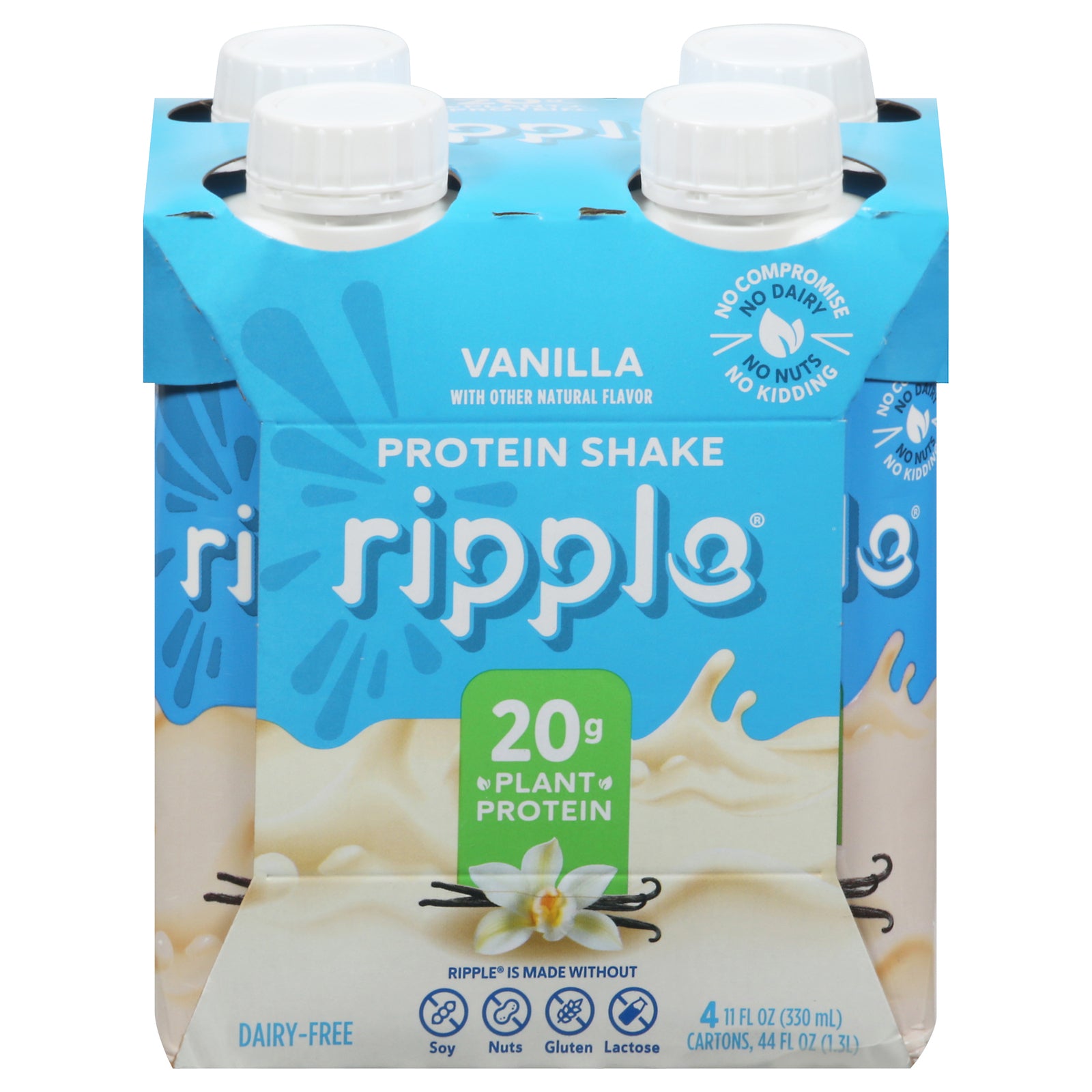 Ripple Foods Pbc - Shake Rtd Vanilla Nd 4 Pack - Case of 6-4/11 FZ