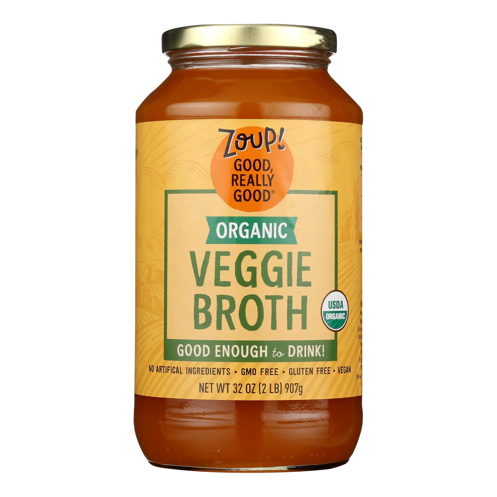 Zoup! Good Really Good - Broth Veggie - Case Of 6-32 Oz