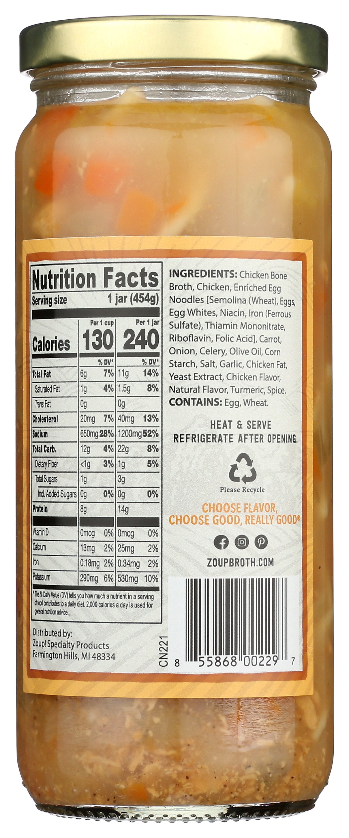 ZOUP GOOD REALLY SOUP CHICKEN NOODLE - Case of 6