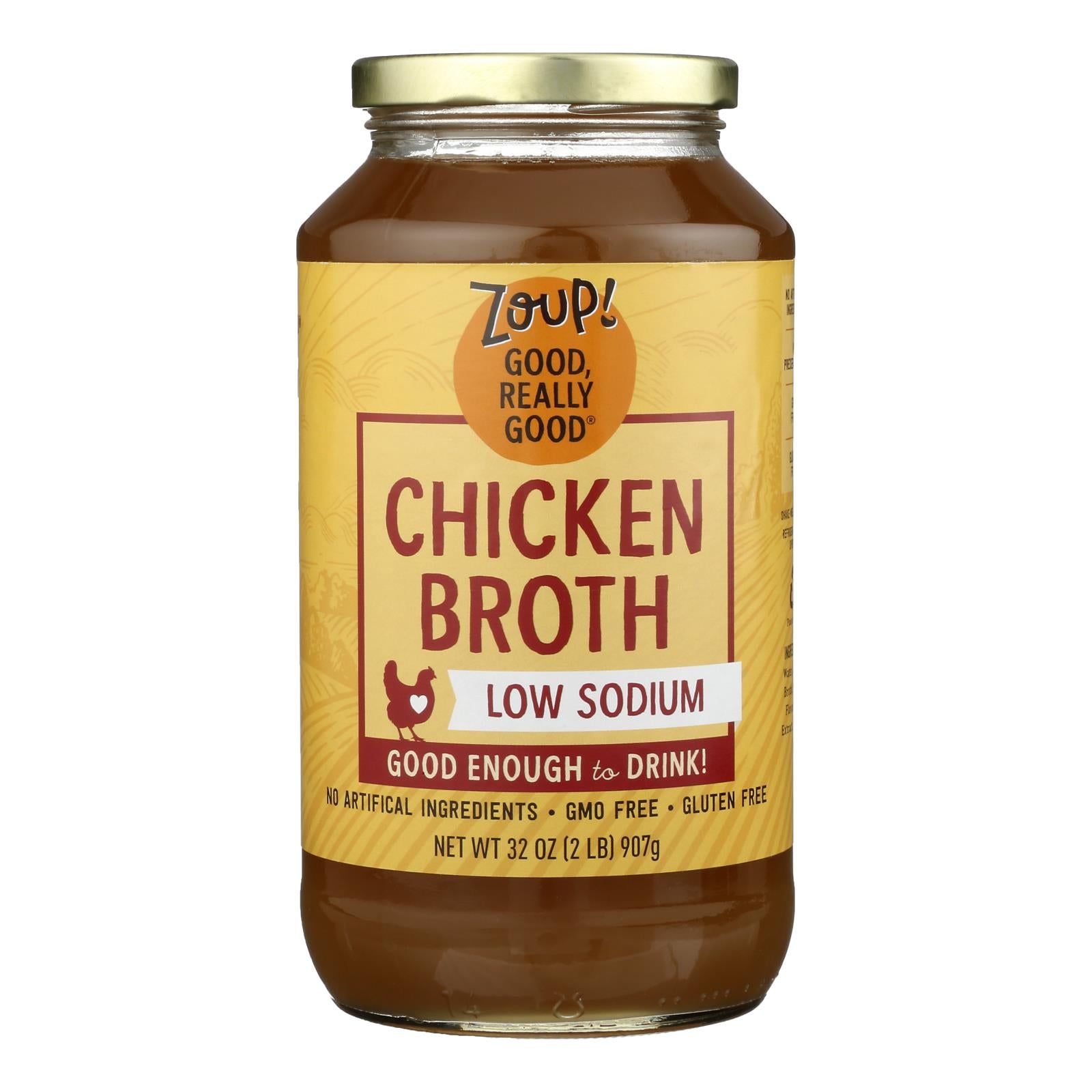 Zoup! Good, Really Good Chicken Broth - Case Of 6 - 31 Fz