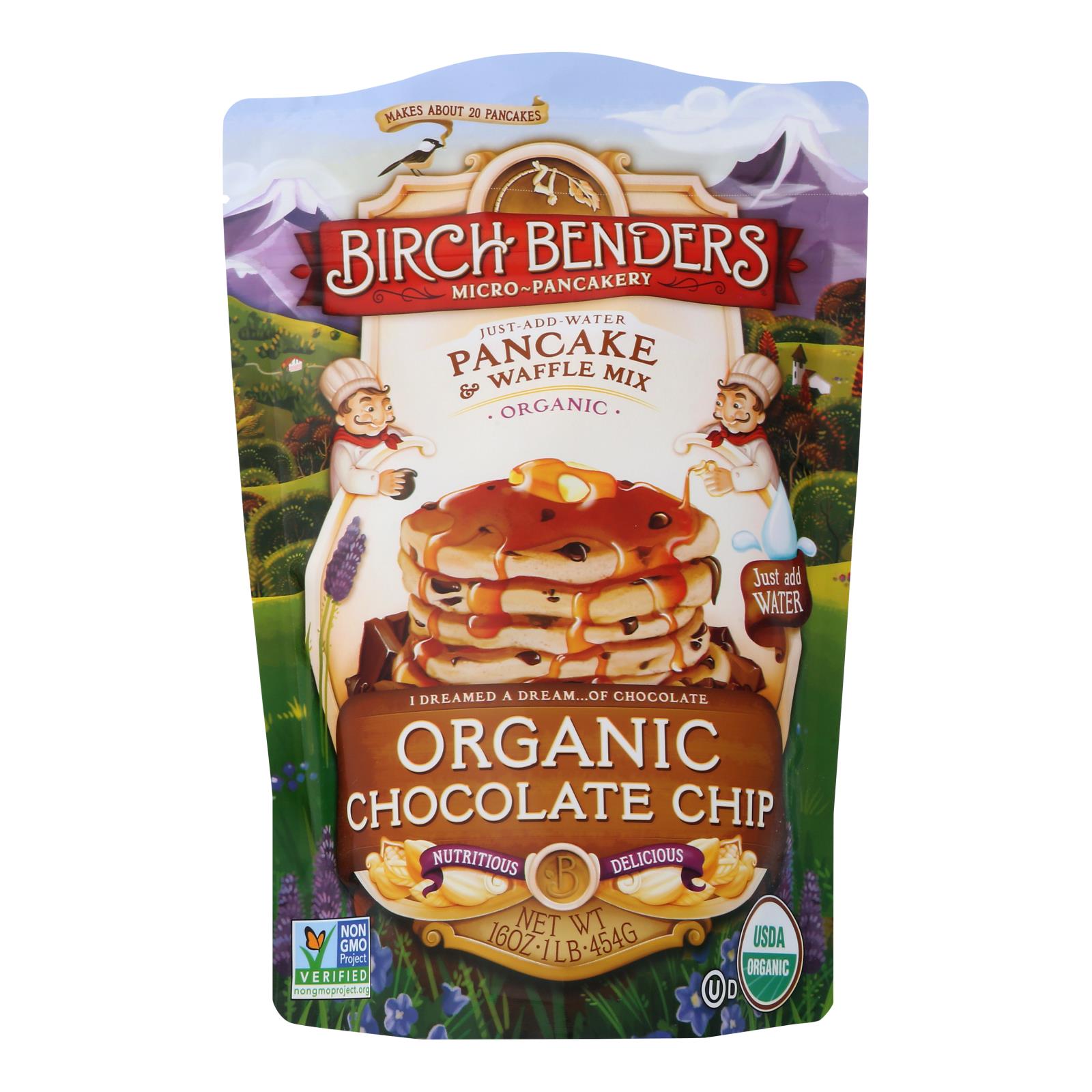 Birch Benders Pancake And Waffle Mix - Chocolate Chip - Case Of 6 - 16 Oz.