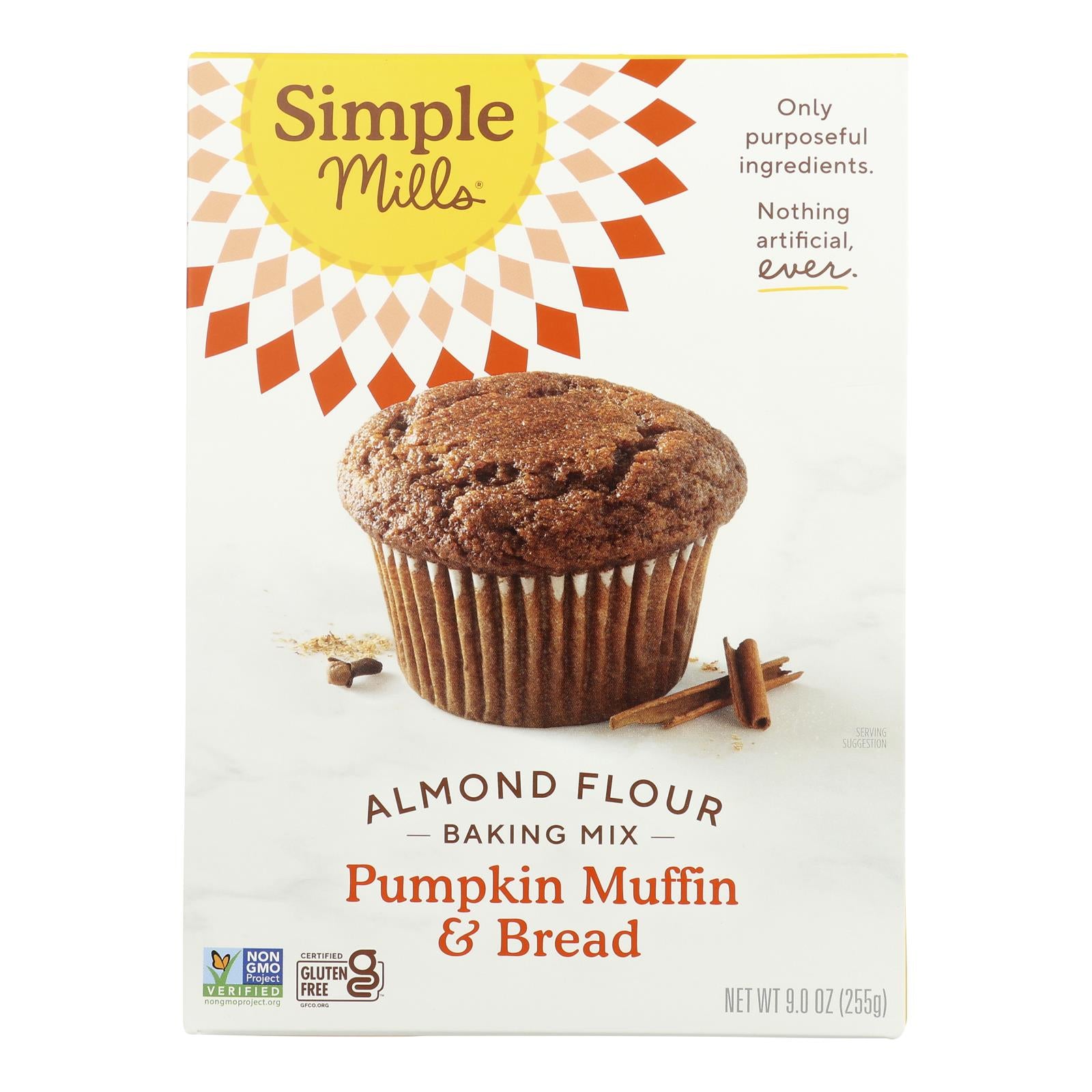Simple Mills Almond Flour Pumpkin Muffin And Bread Mix - Case Of 6 - 9 Oz.