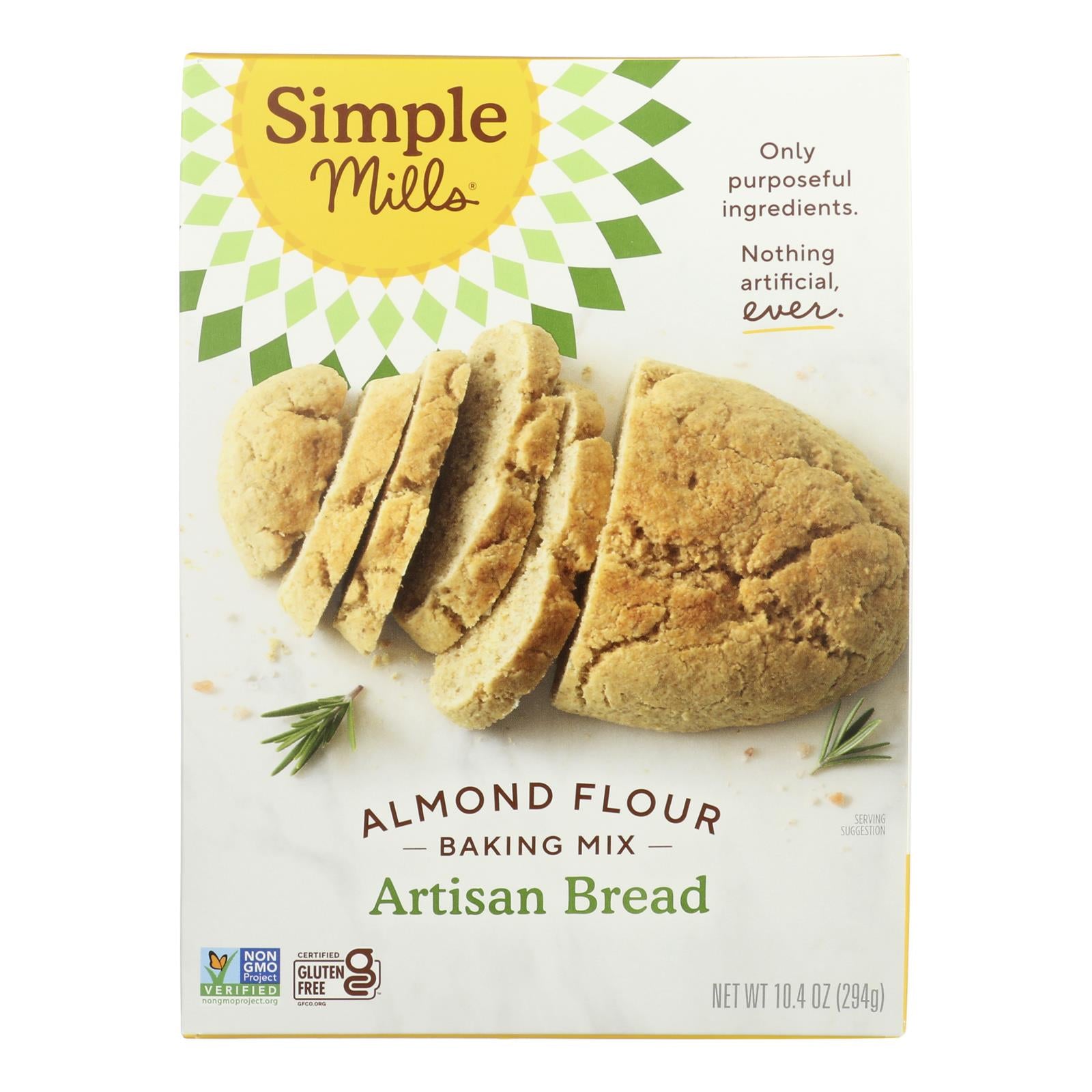 Simple Mills Almond Flour Artisan Bread Mix - Case Of 6 - 9.5 Oz.