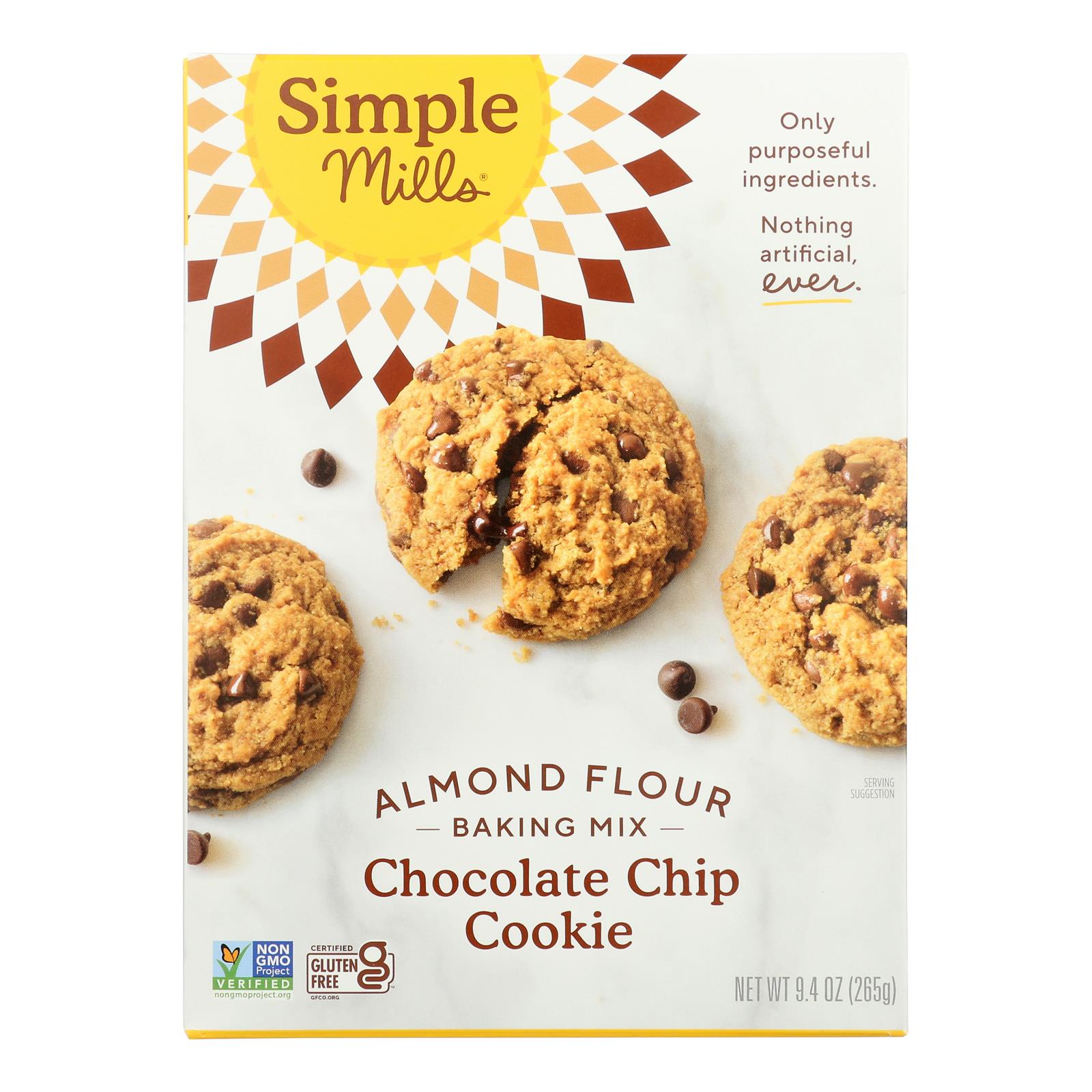 Simple Mills Almond Flour Chocolate Chip Cookie Mix - Case Of 6 - 8.4 Oz.