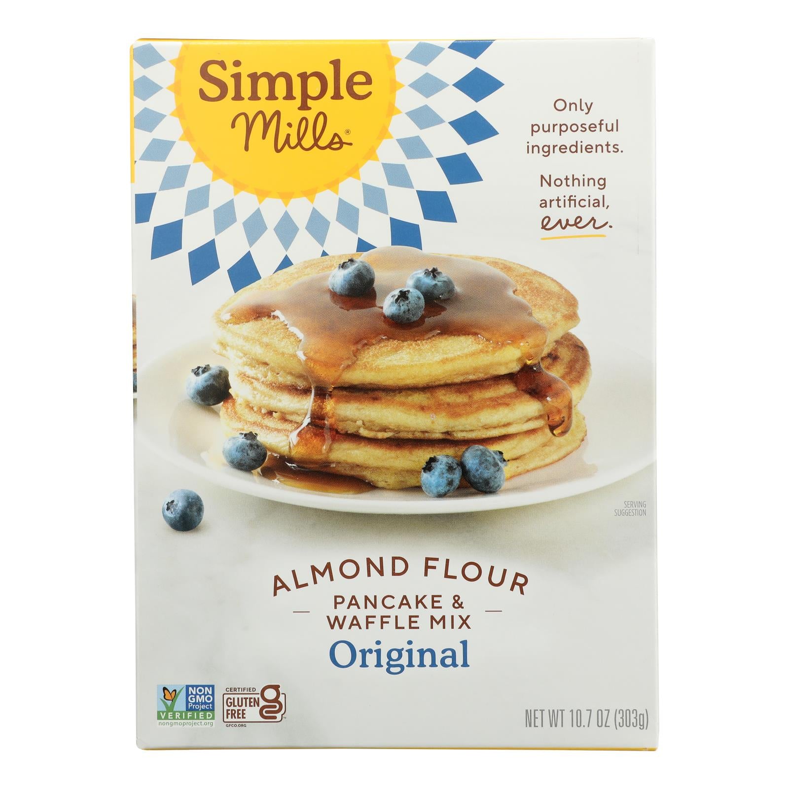 Simple Mills Almond Flour Pancake And Waffle Mix - Case Of 6 - 10.7 Oz.