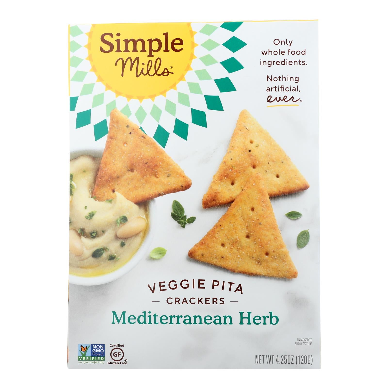 Simple Mills - Cracker Pita Medit Herb - Case of 6-4.25 OZ