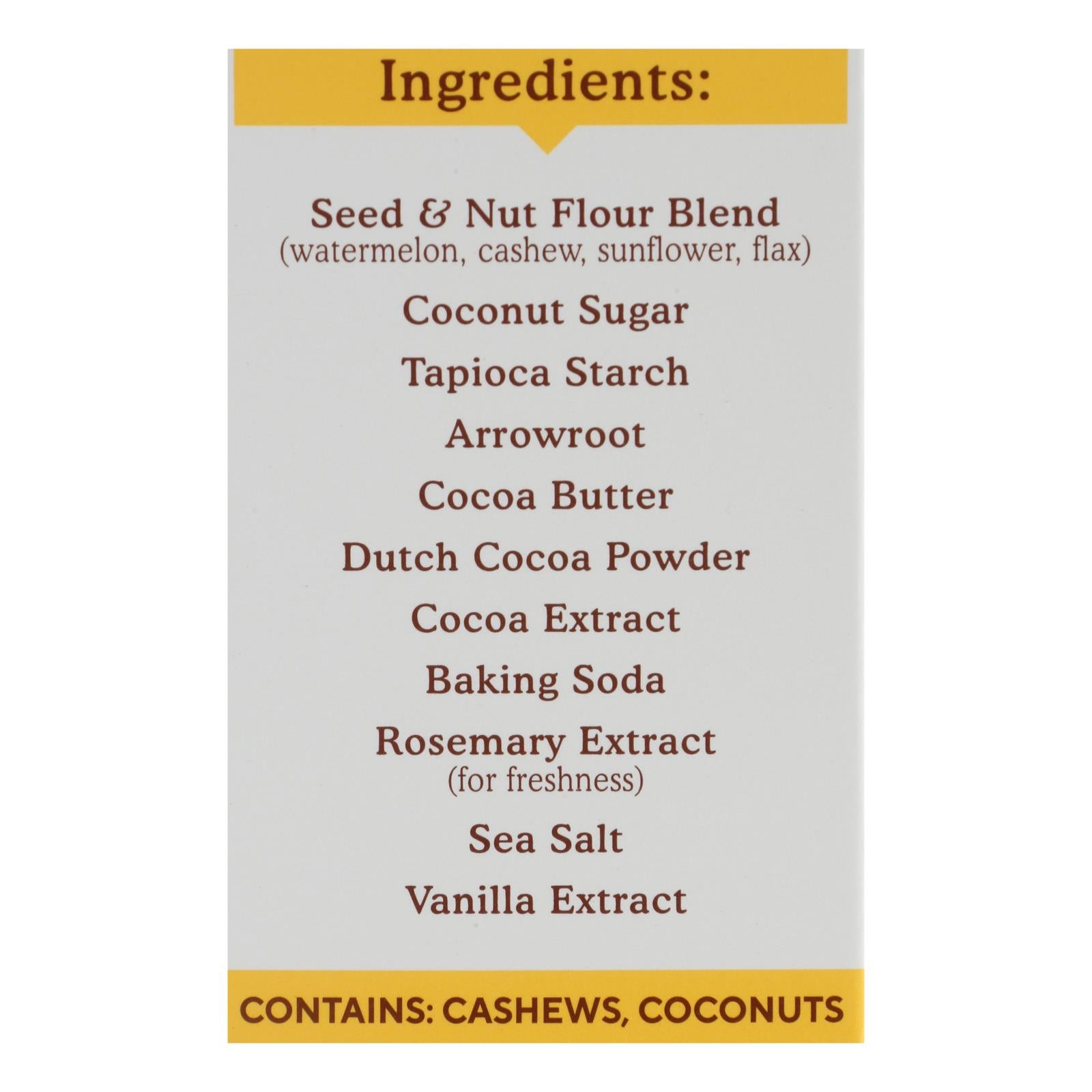 Simple Mills - Sweet Thins Chocolate Brownie - Case of 6-4.25 OZ