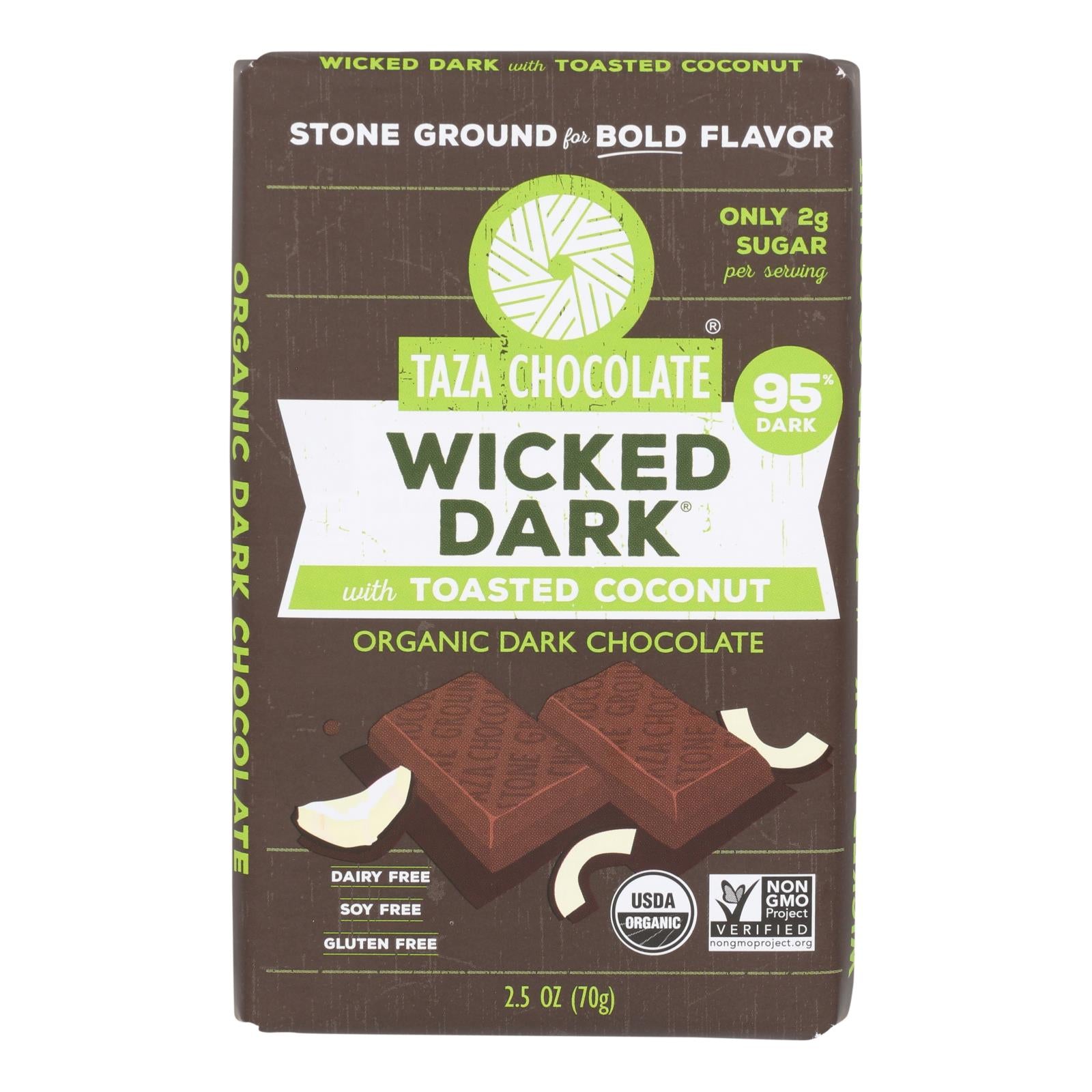 Taza Chocolate Organic Dark Chocolate - Case of 10 - 2.5 OZ