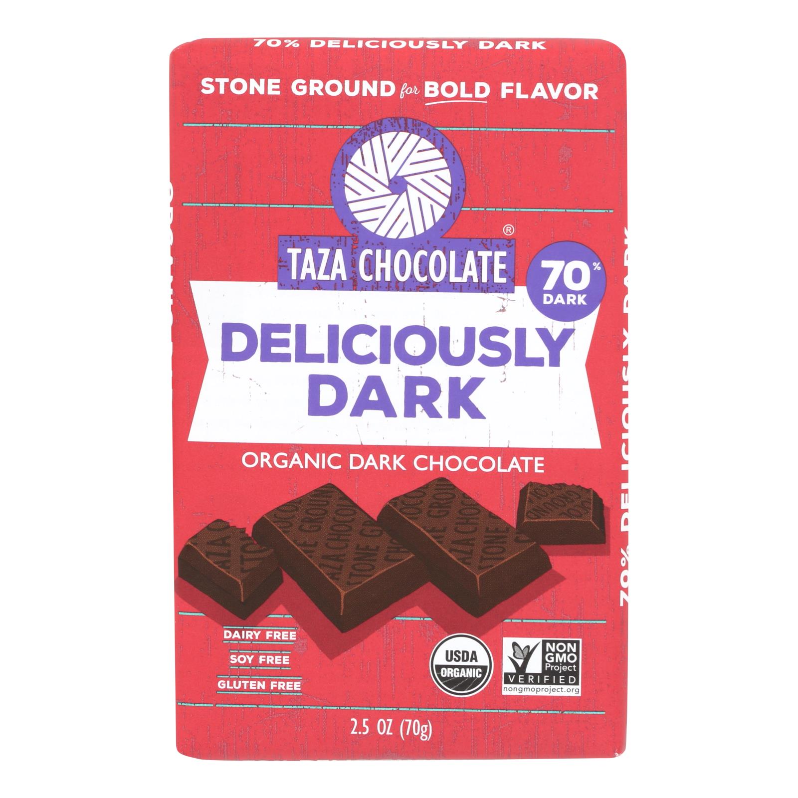 Taza Chocolate - Bar Deliciously Dark - Case of 10 - 2.5 OZ