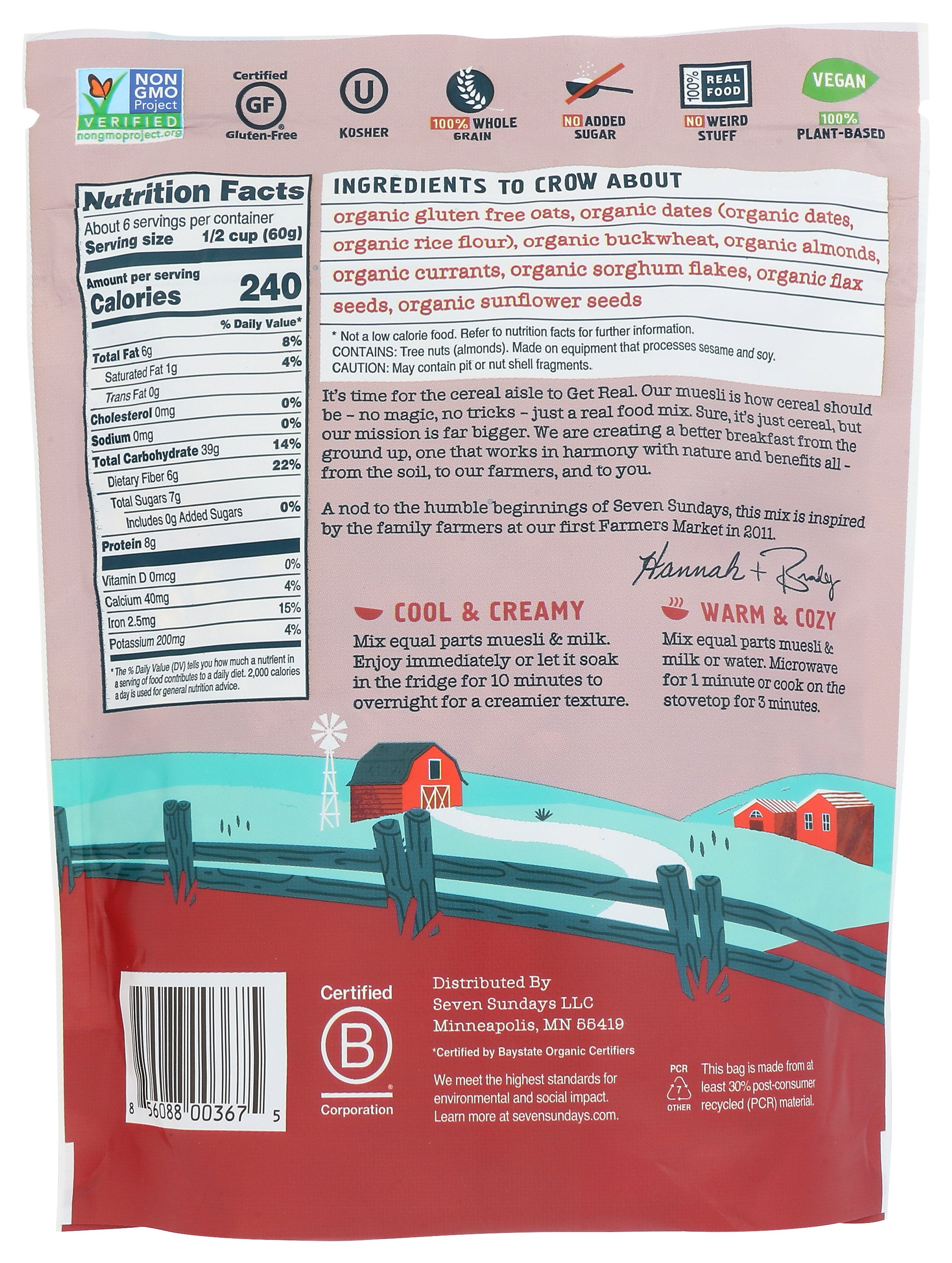 SEVEN SUNDAYS MUESLI MIX - Case of 6