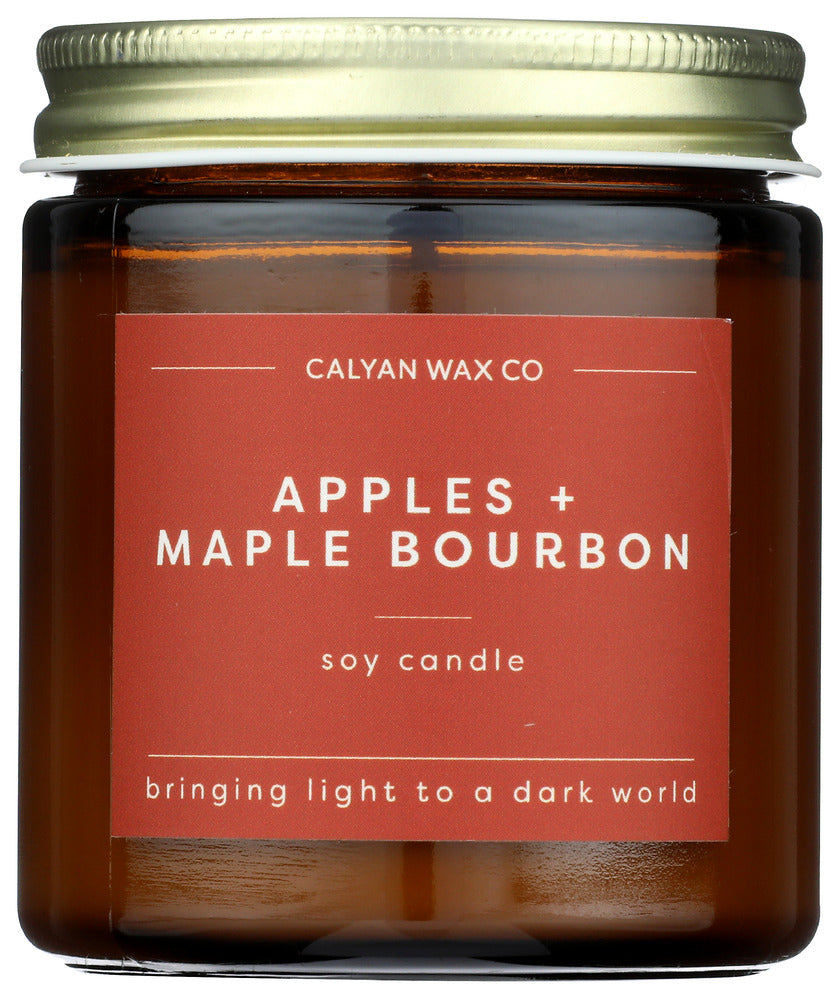 Calyan Wax Co Mini Apples + Maple Bourbon Soy Candle - Case of 1 - 3.1 oz