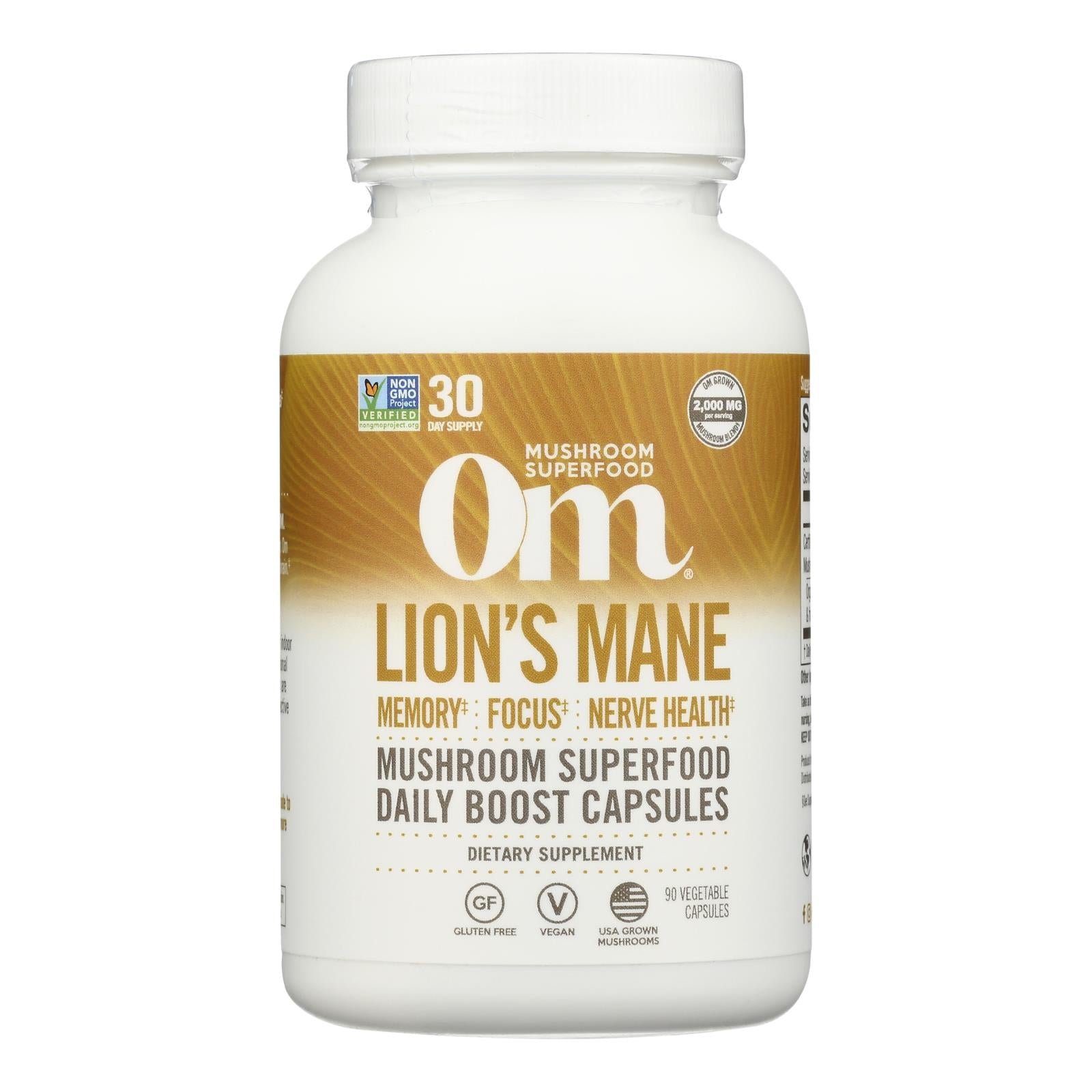Organic Mushroom Nutrition - Mush Sprfd Lions Mane Cap - 1 Each - 90 Ct