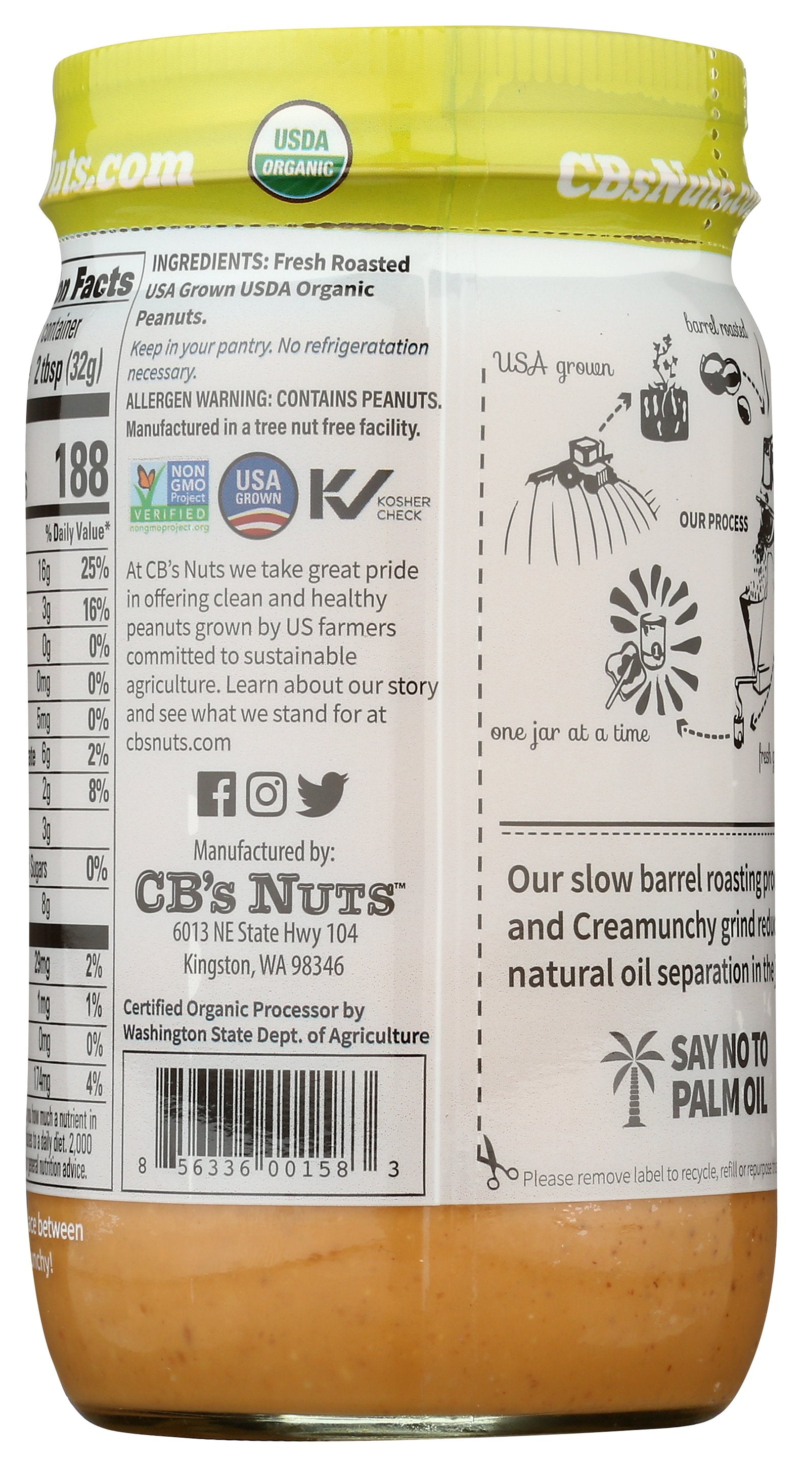 CBS NUTS PEANUT BTTR CRMMNCHY ORG - Case of 12