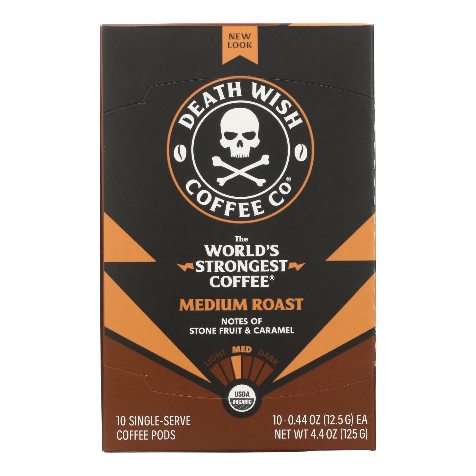 Death Wish Coffee - Coffee Medium Rst Single Srv - Case of 6-10 CT