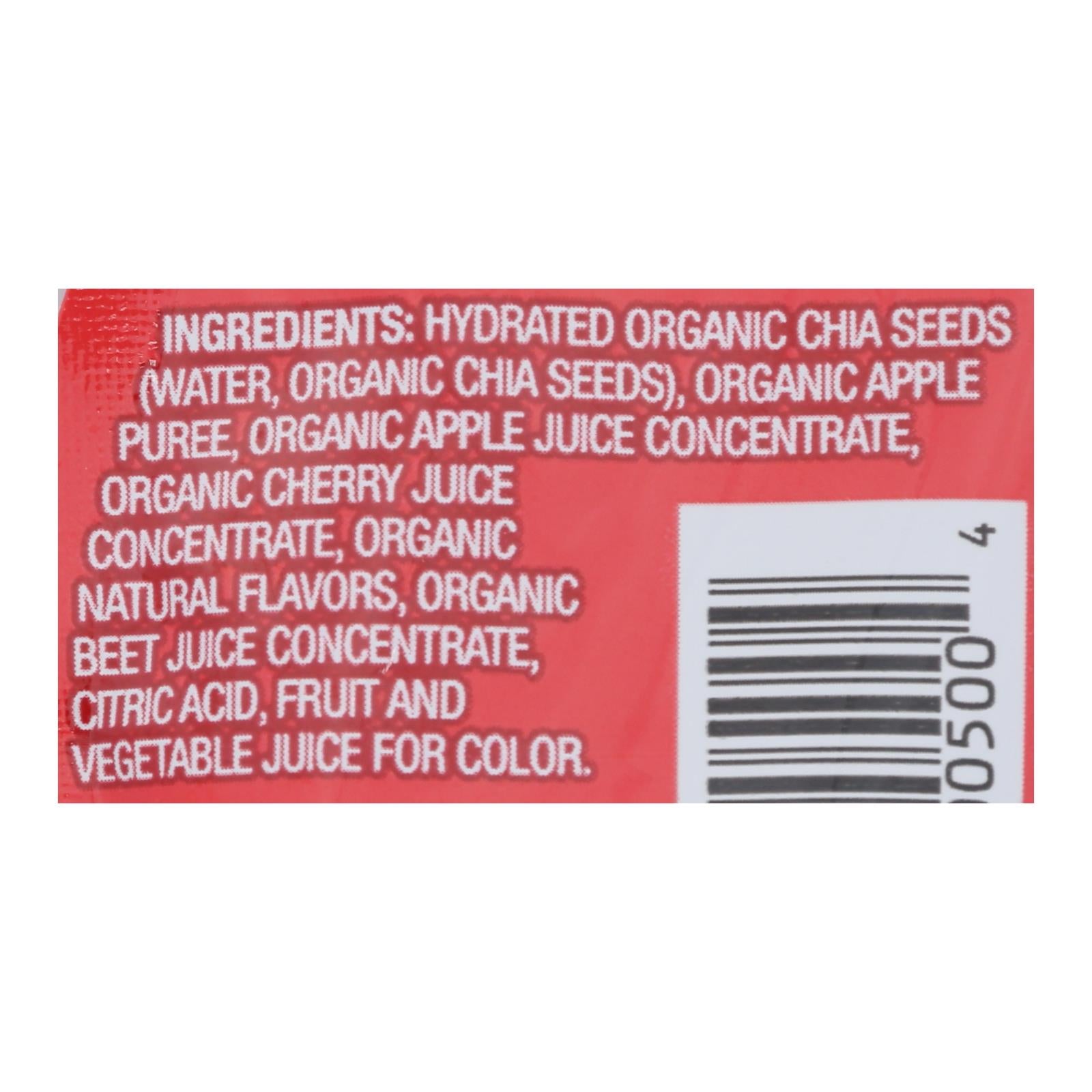 Mamma Chia Organic Chia Squeeze - Cherry Beet - Case of 16 - 3.5 oz