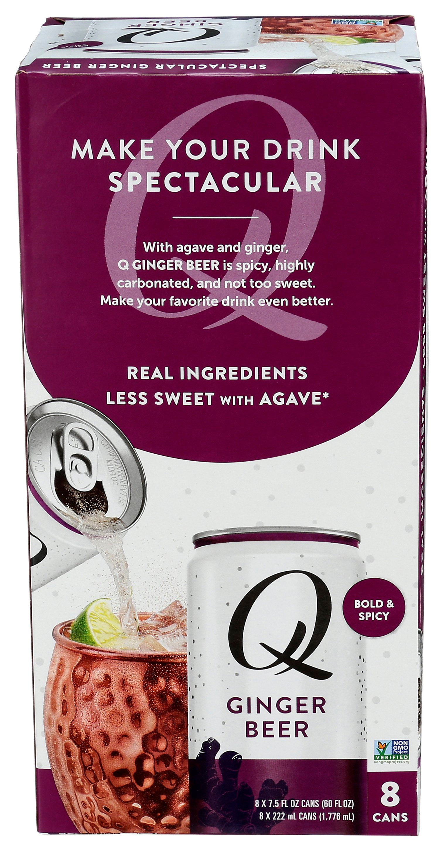 Q TONIC MIXER GINGER BEER 8PK - Case of 3