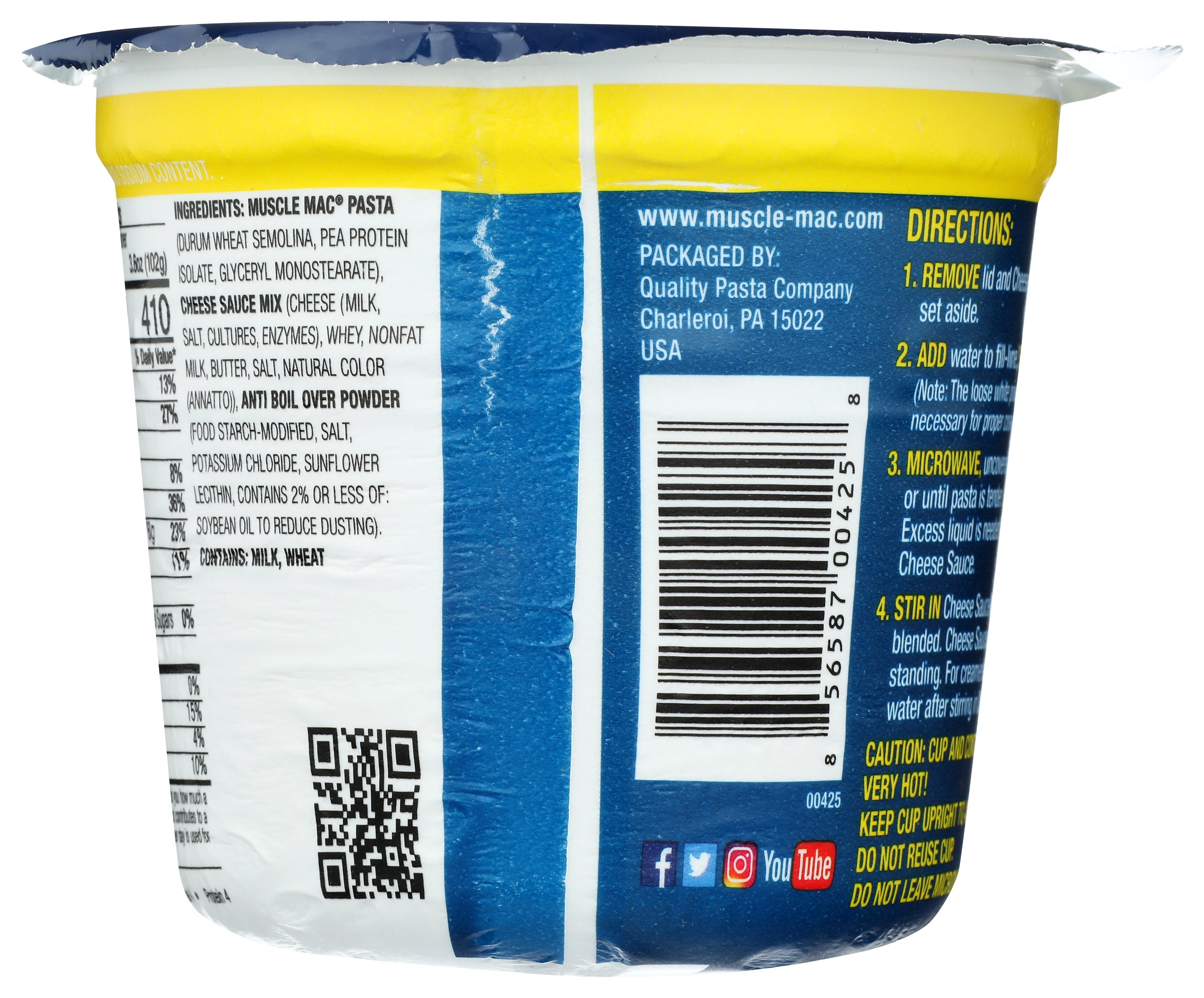 MUSCLE MAC MAC N CHEESE MICRO CUP - Case of 12