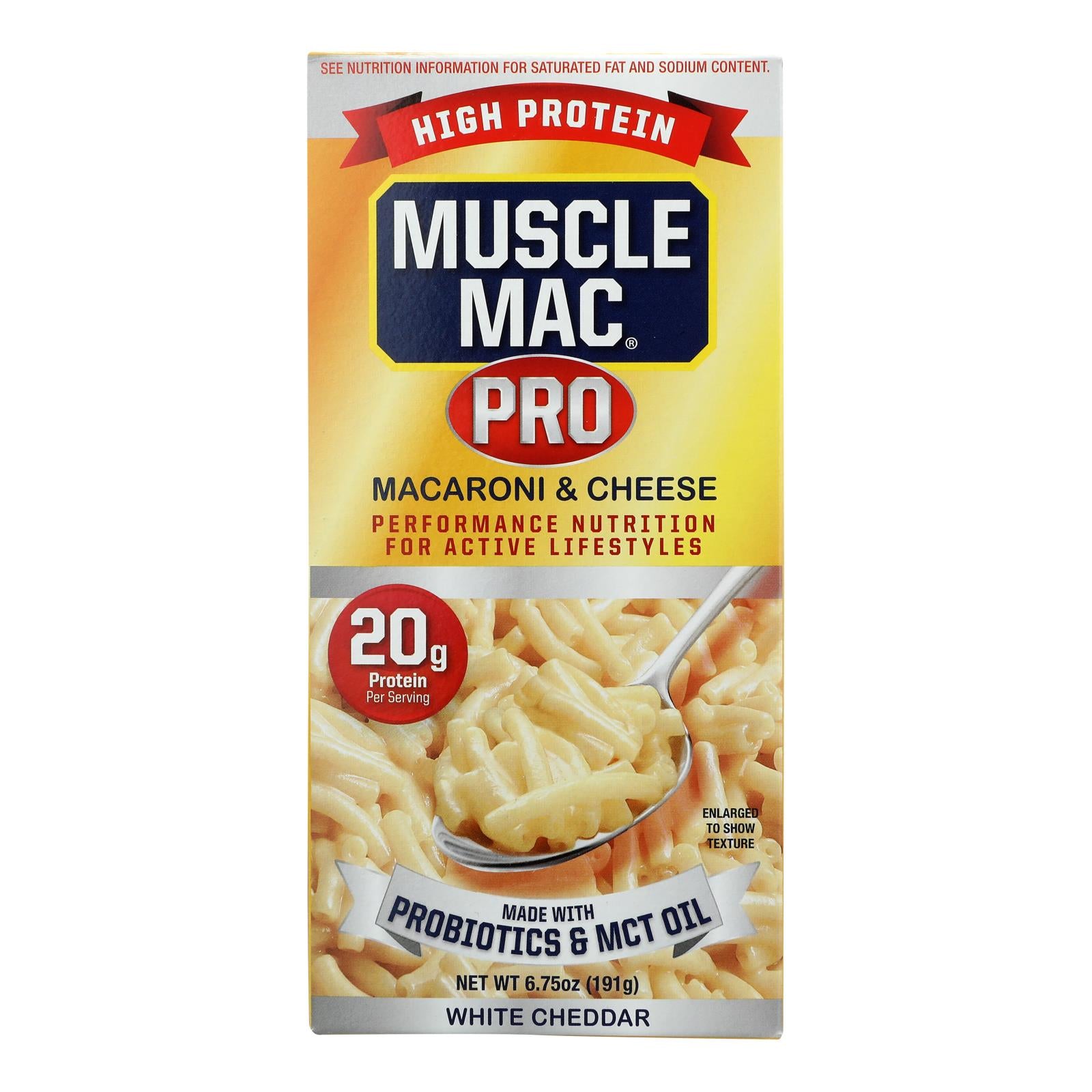 Muscle Mac - Mac&chse White Cheddar - Case of 10-6.75 OZ