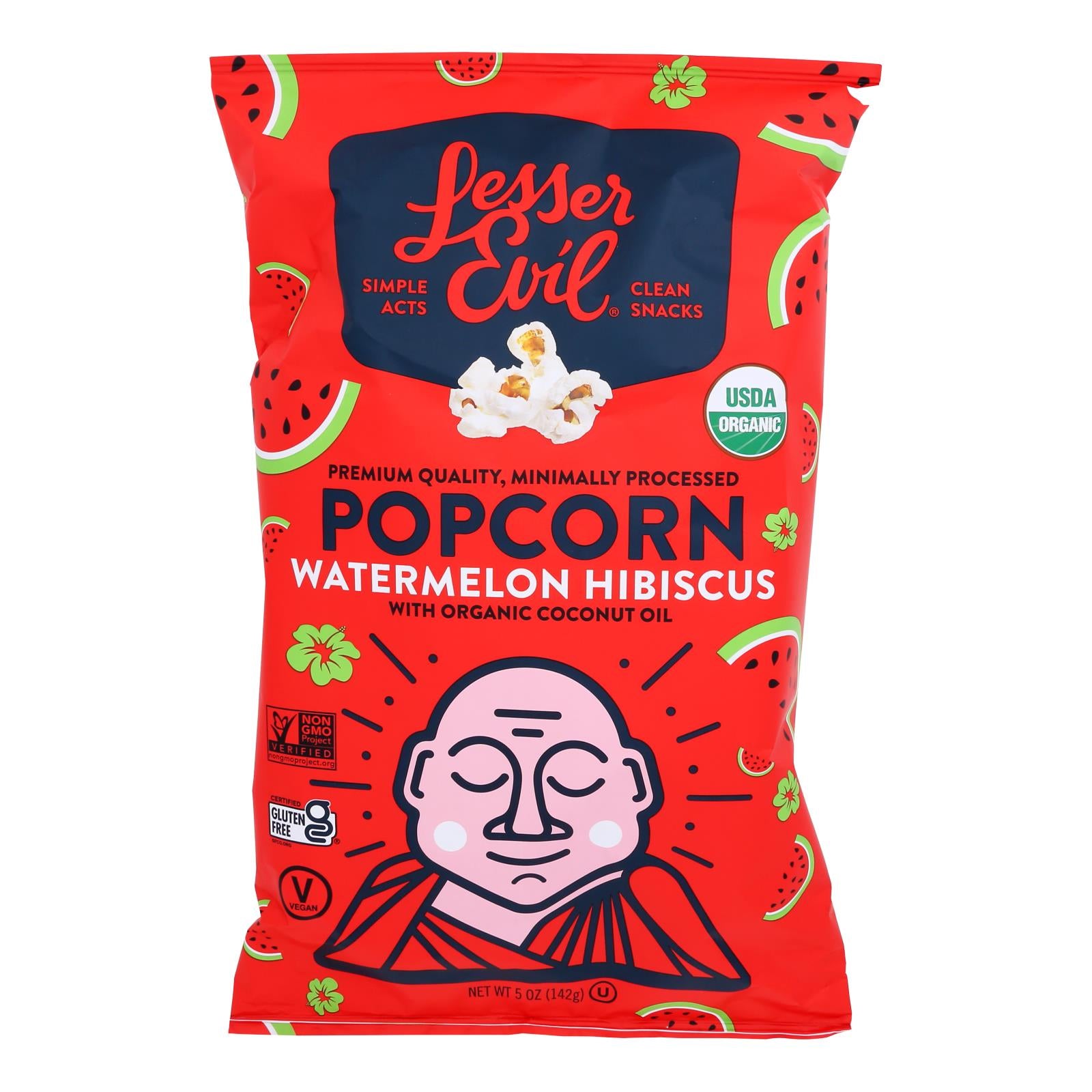 Lesser Evil - Popcorn Wtrmln Hibiscus - Case of 12-4.6 OZ