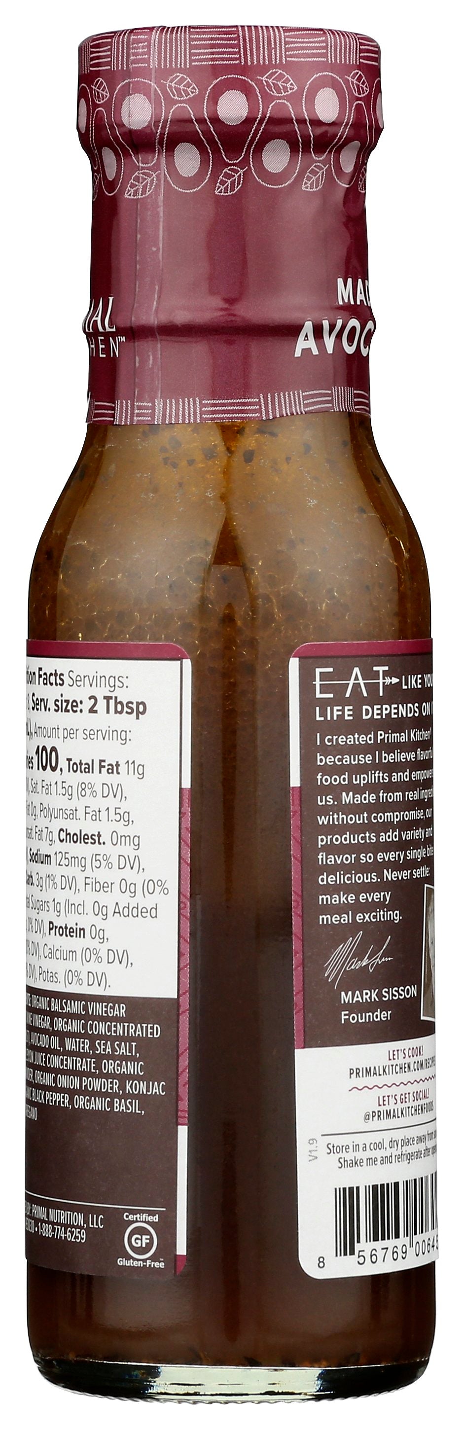PRIMAL KITCHEN DRSSNG BLSM VNG AVCDO OIL - Case of 6