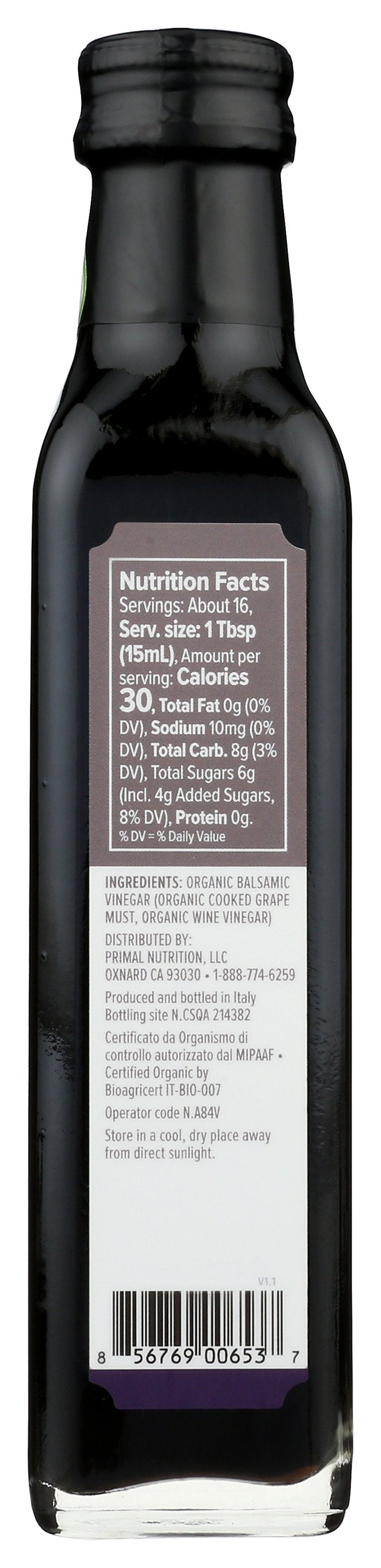PRIMAL KITCHEN VINEGAR BALSAMIC ORG - Case of 6