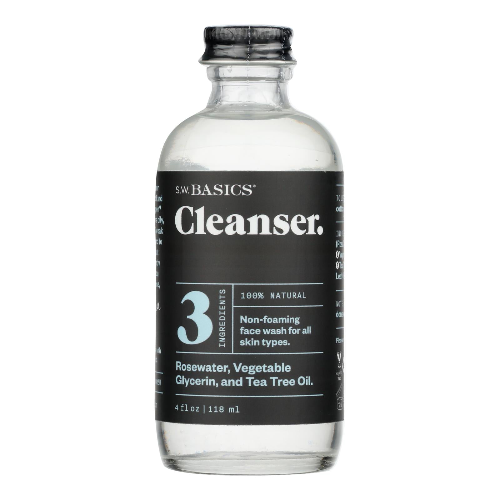 S.W. Basics - 3 Ingredients Cleanser - 4 fl oz.