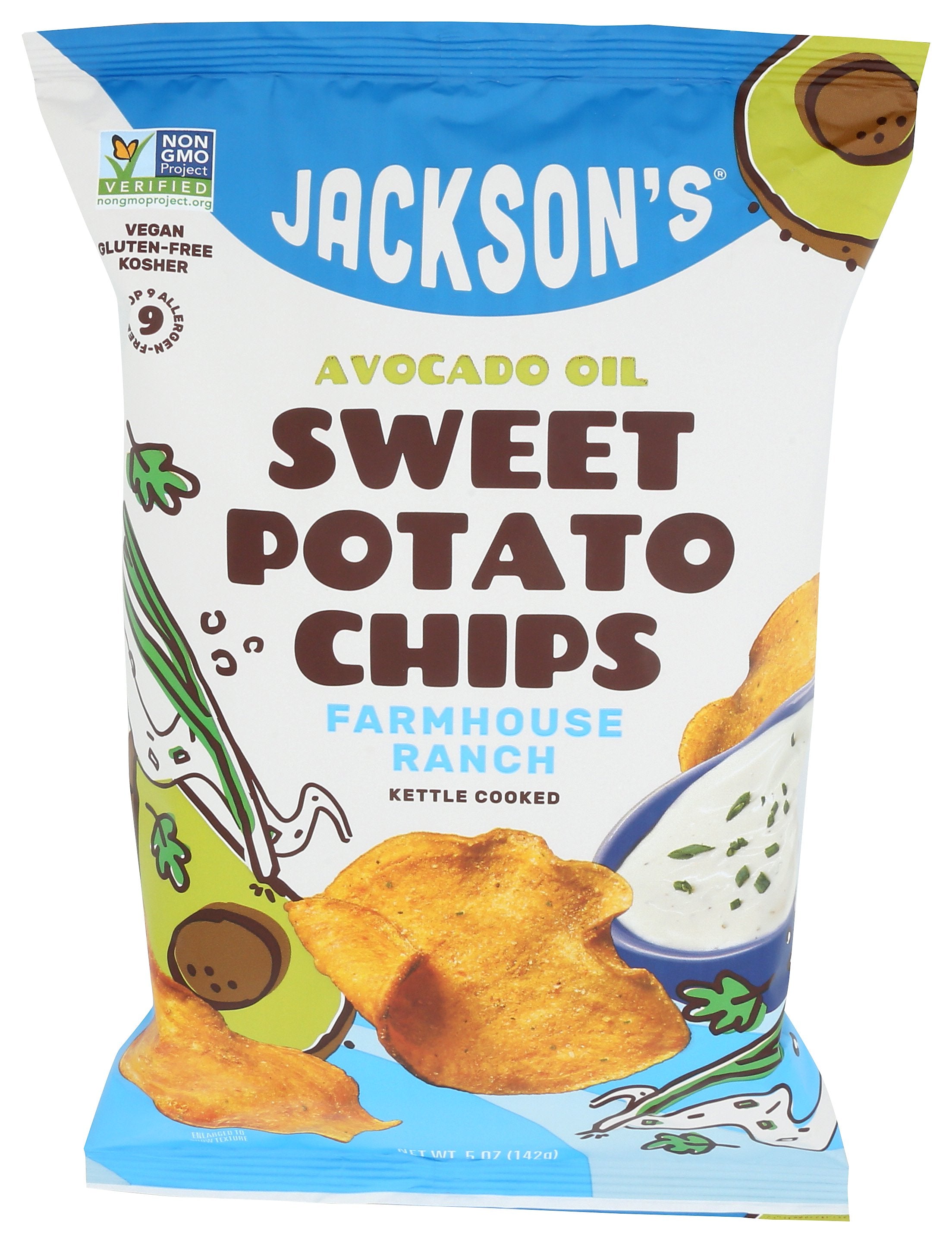 JACKSONS CHIPS CHIPS RNCH AVCD SWT PTTO - Case of 12