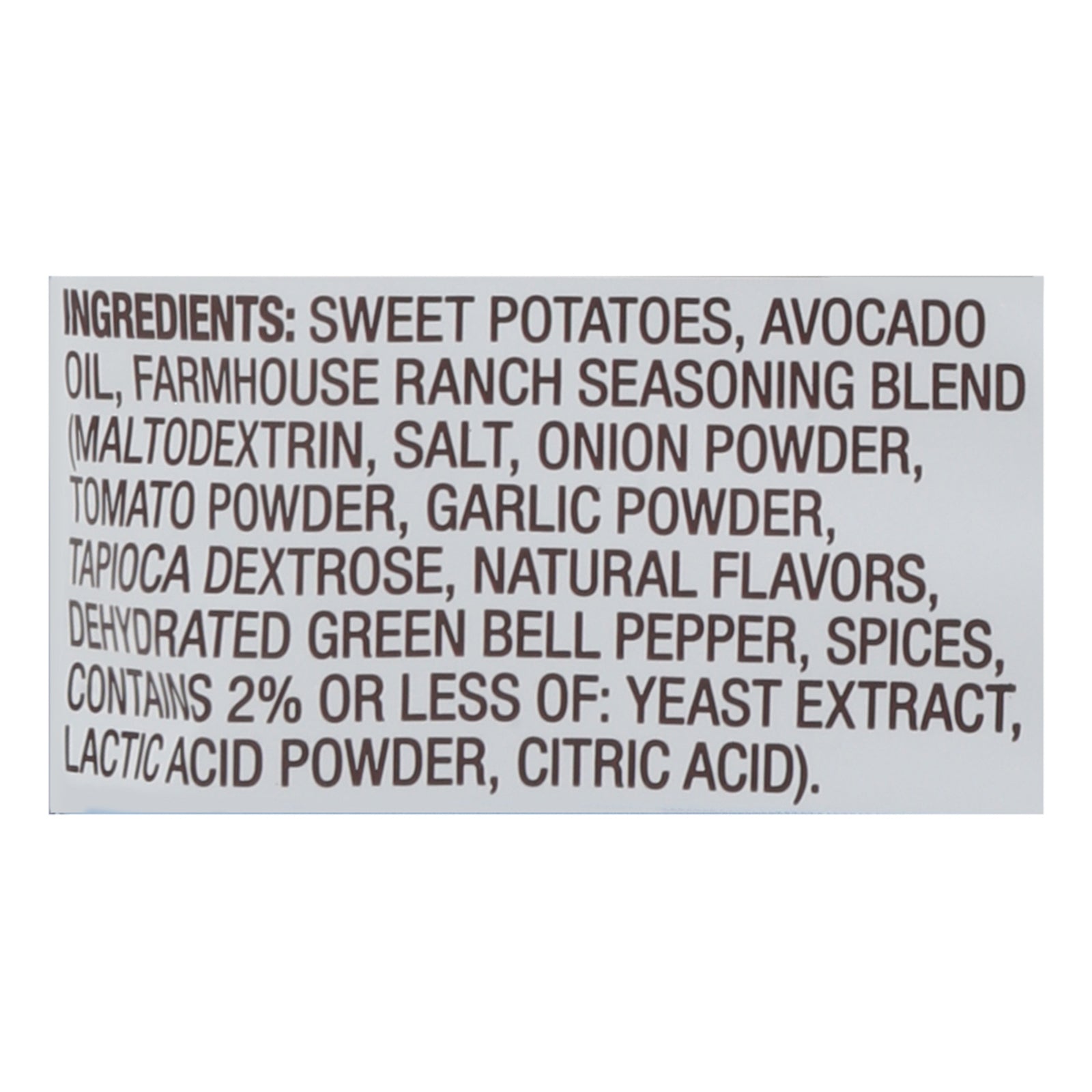 Jacksons - Potchip Swt Fh Ranch Avoo - CS of 12-5 OZ